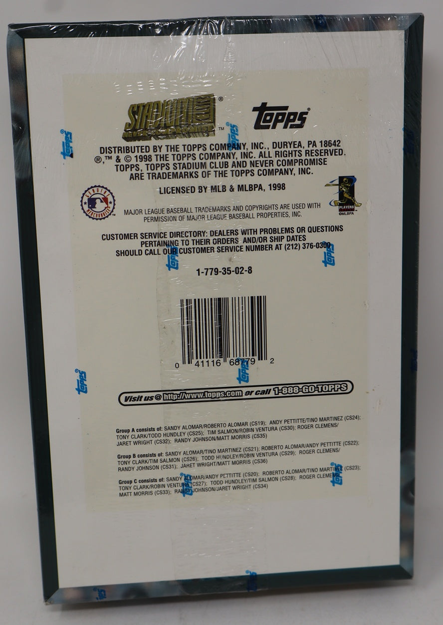 1998 Topps Stadium Club Baseball Jumbo Box (Evens) (HTA) (11/15)