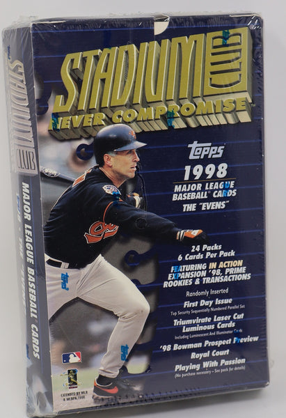 1998 Topps Stadium Club Baseball The Evens Box (Retail) (24/6