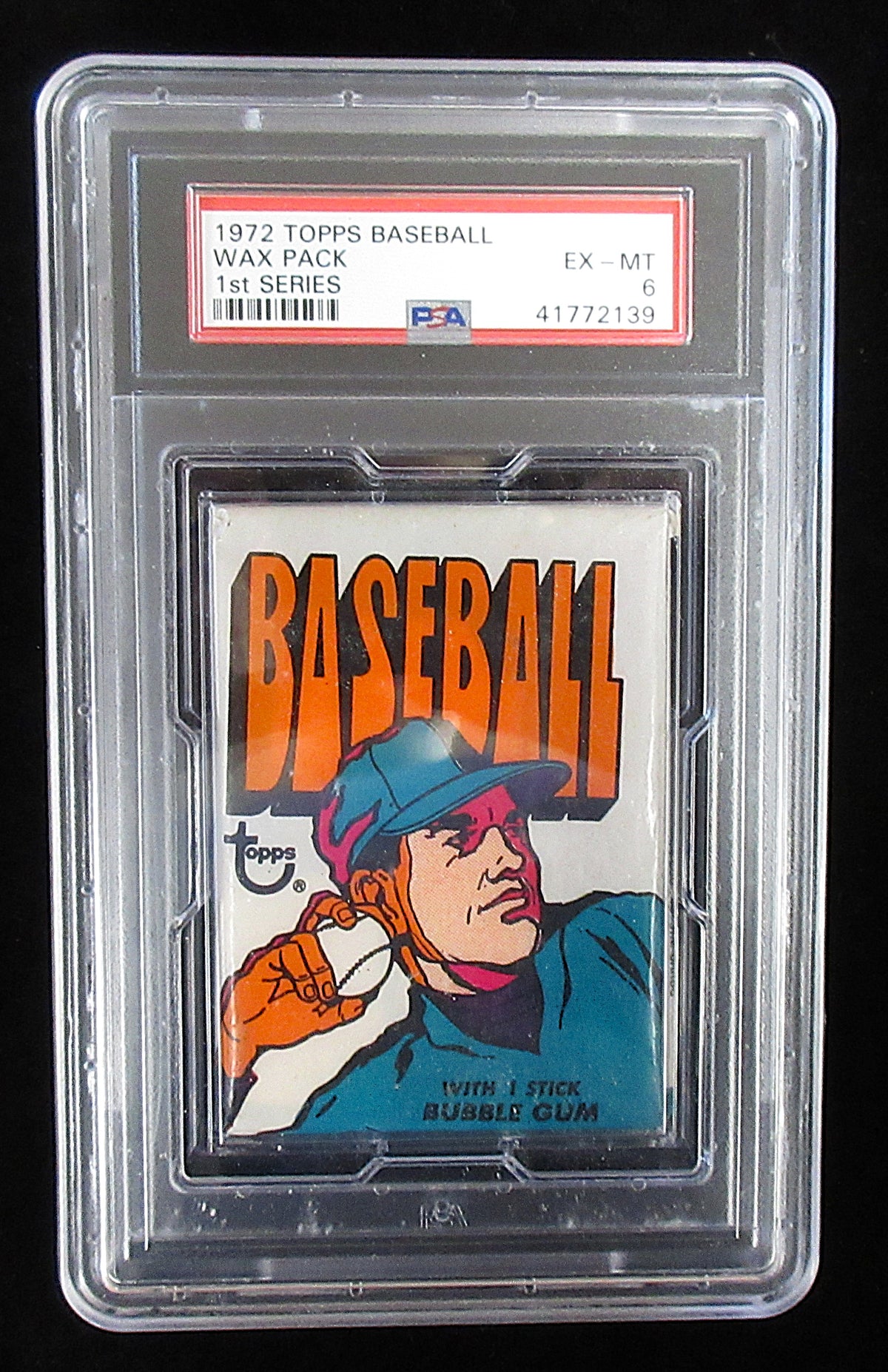 1972 Topps Baseball Unopened 1st Series Wax Pack PSA 6 *2139