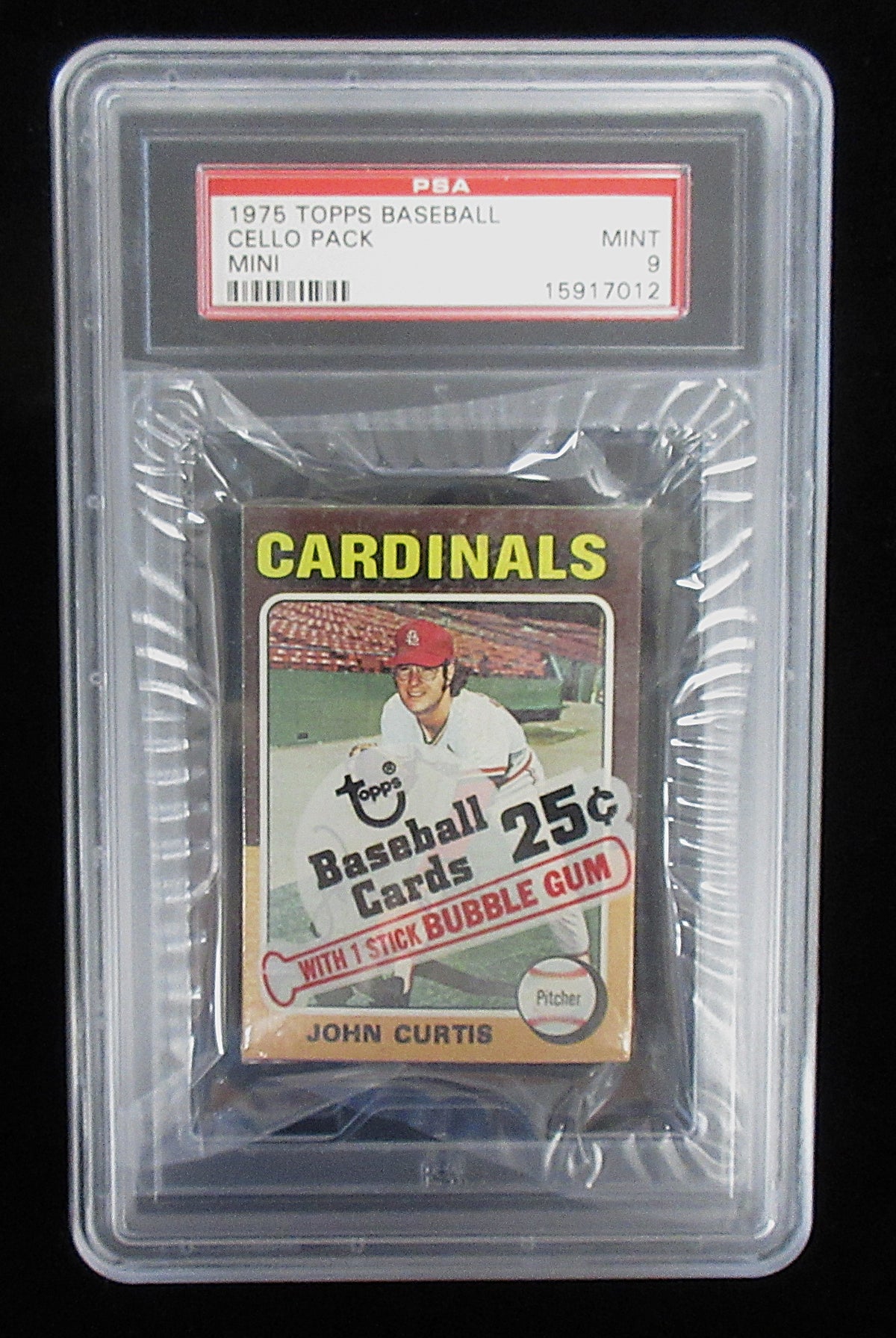 1975 Topps Baseball Unopened Mini Cello Pack PSA 9 *7012