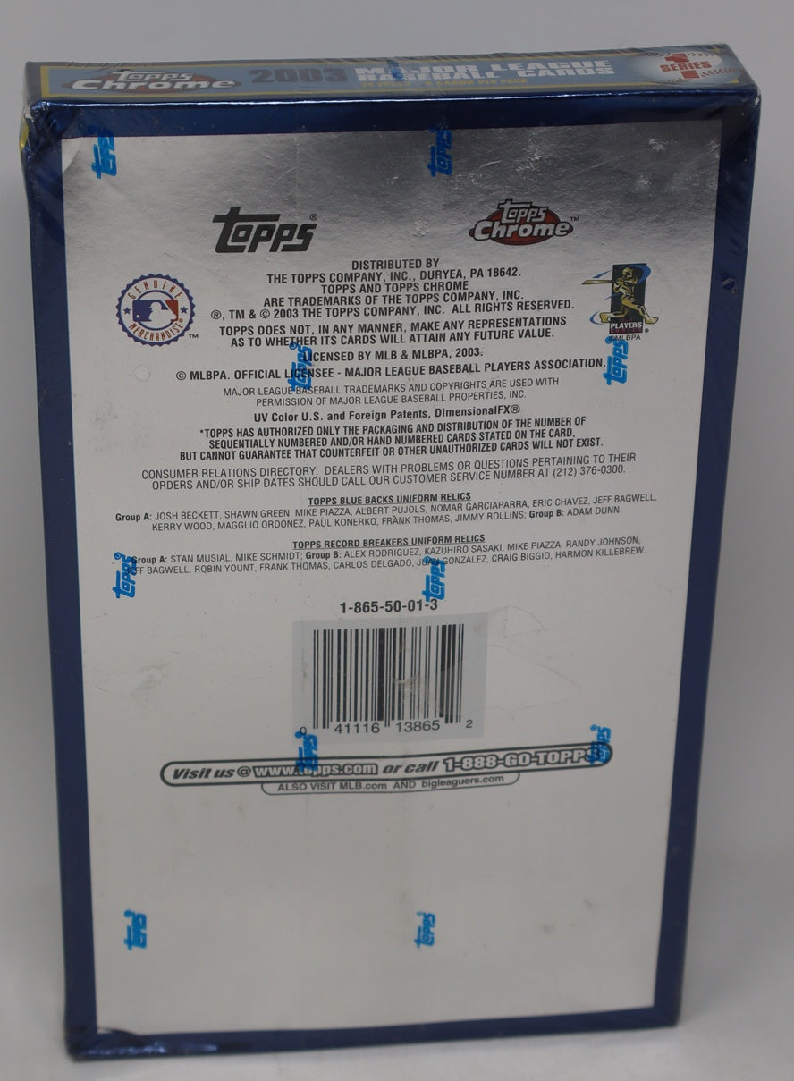 2003 Topps Chrome Baseball Series 1 Box (Hobby) (24/4)