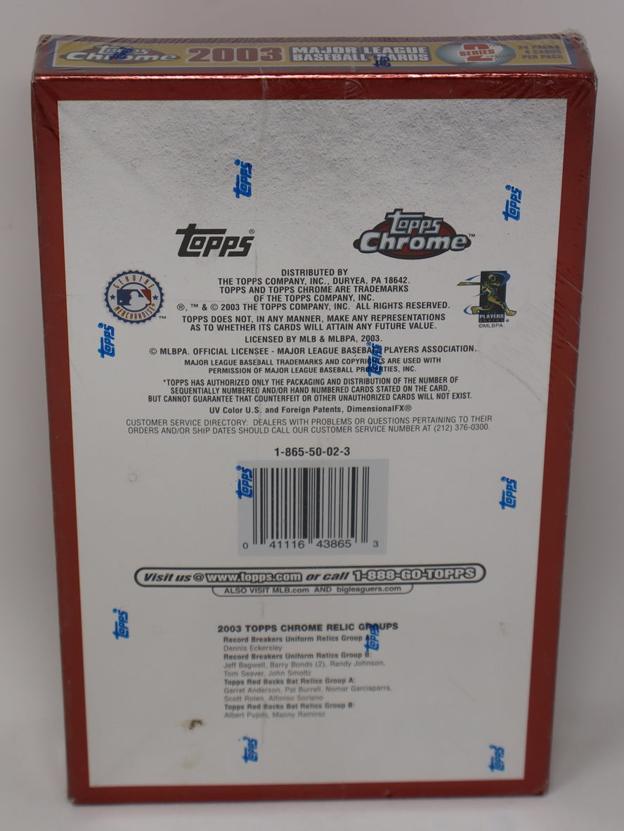 2003 Topps Chrome Baseball Series 2 Box (Hobby) (24/4)