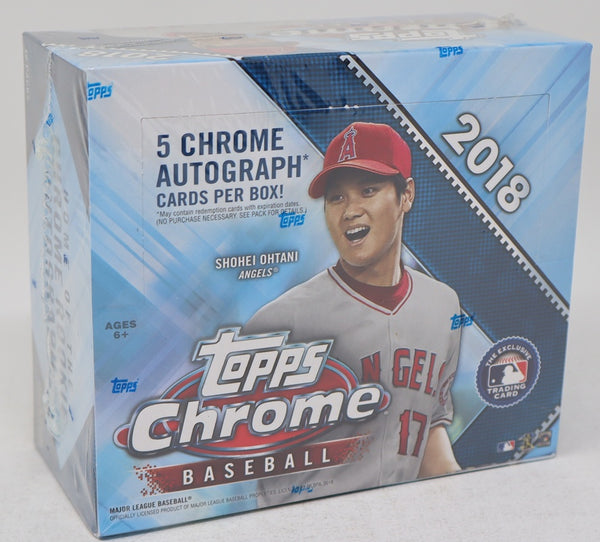 2018 Topps Chrome Baseball Jumbo Box (HTA) (12/13) – Baseball Card
