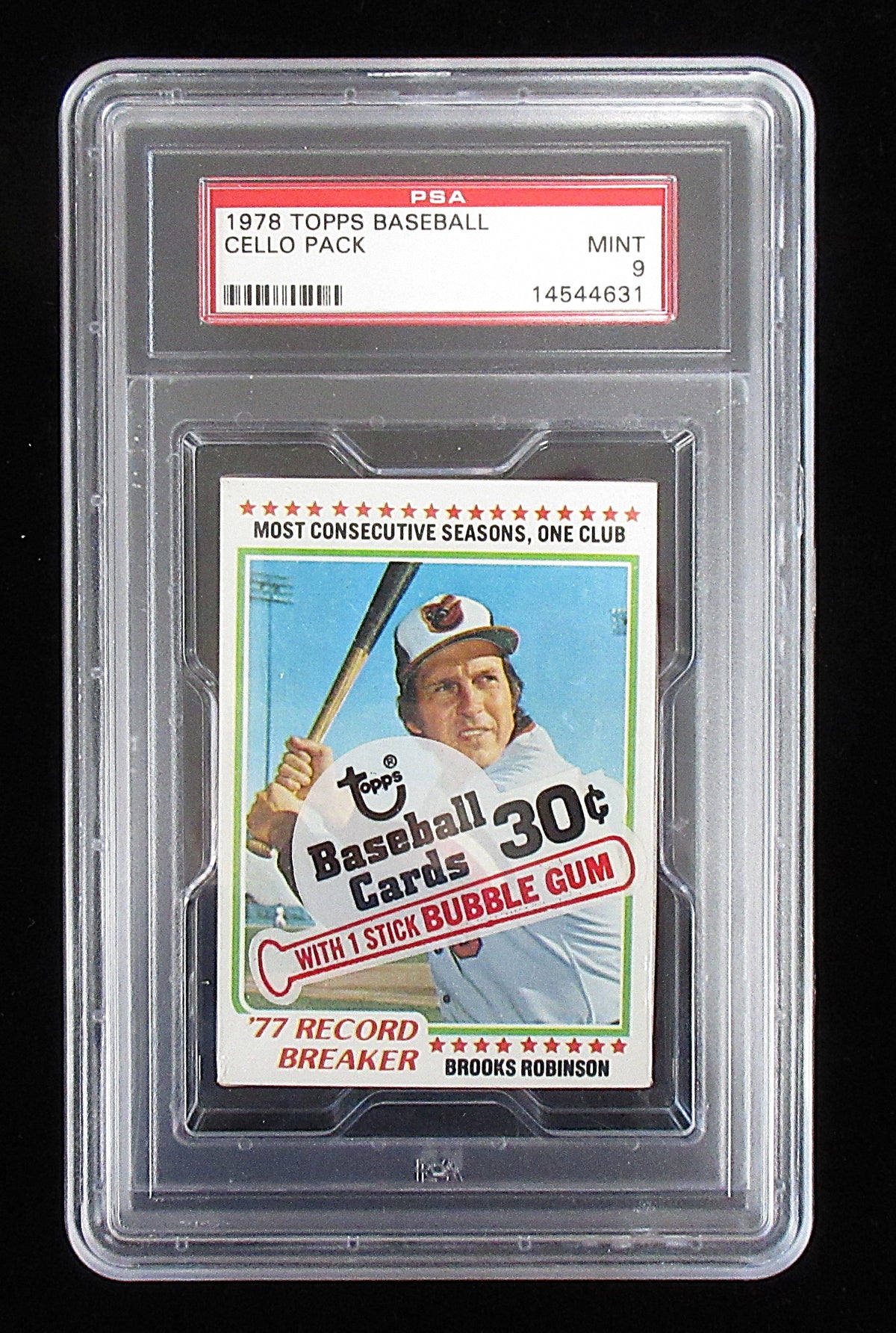 1978 Topps Baseball Unopened Cello Pack (Robinson RB Top) PSA 9 *4631