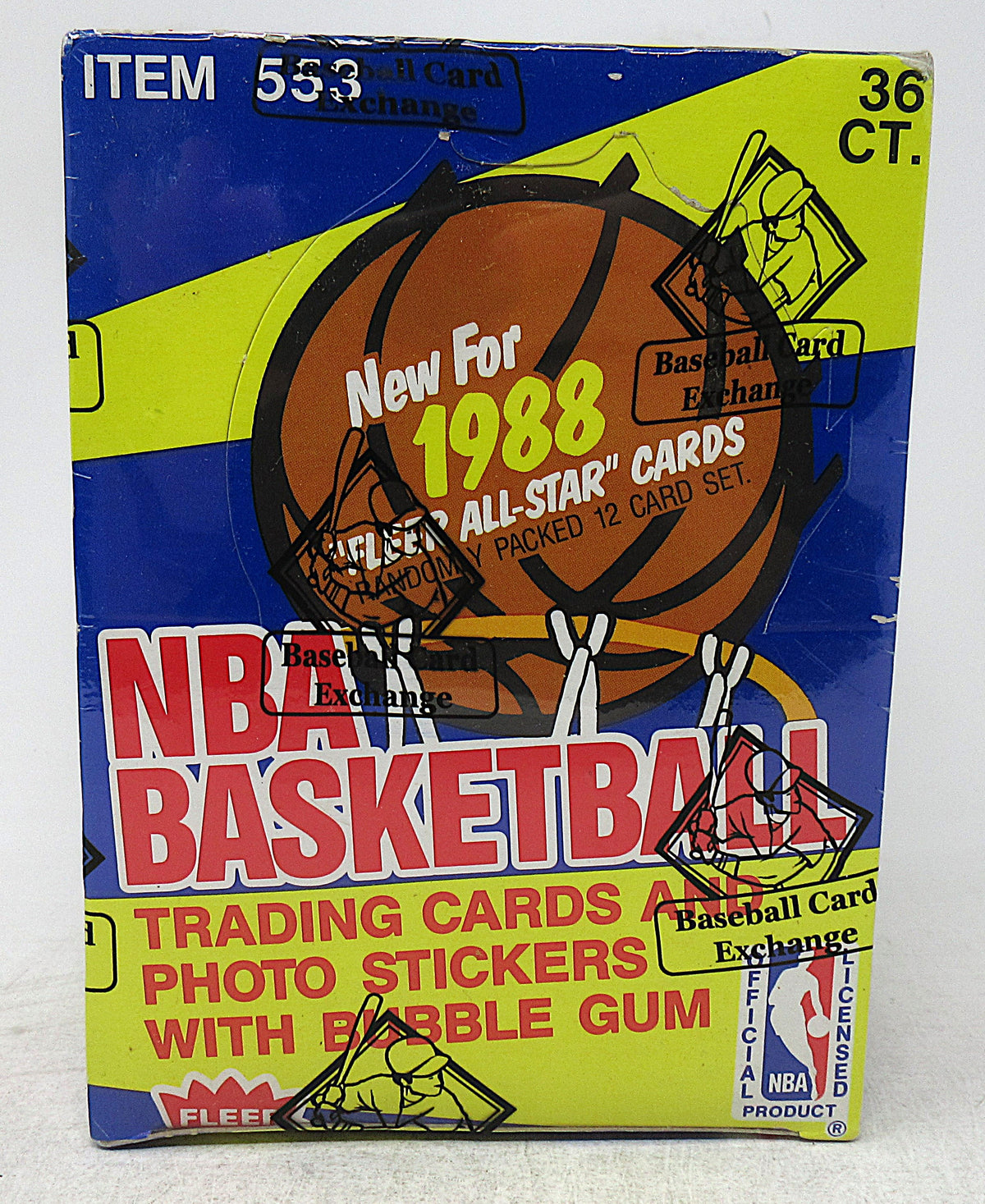 1988 1988/89 Fleer Basketball Unopened Wax Box (BBCE) (A19321)