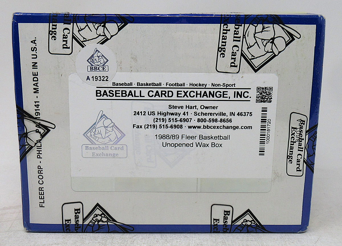 1988 1988/89 Fleer Basketball Unopened Wax Box (BBCE) (A19322)