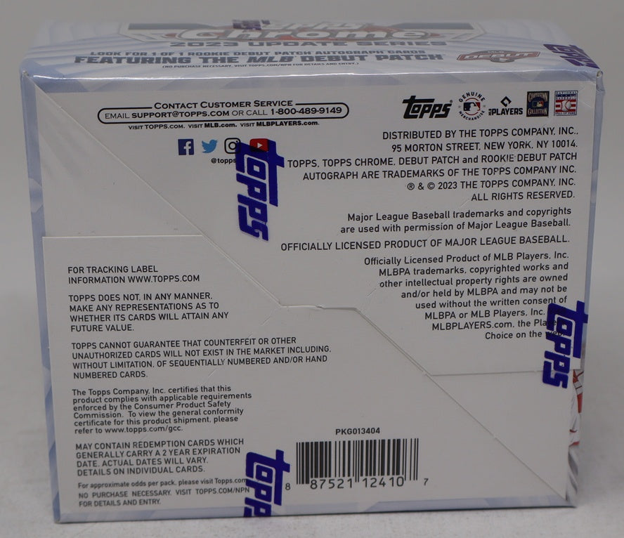 2023 Topps Chrome Baseball Update Series Jumbo Box (Hobby) (12/13)
