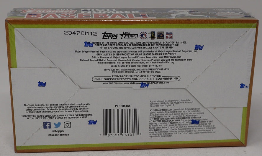 2017 Topps Heritage High Number Baseball Box (Hobby) (24/9)
