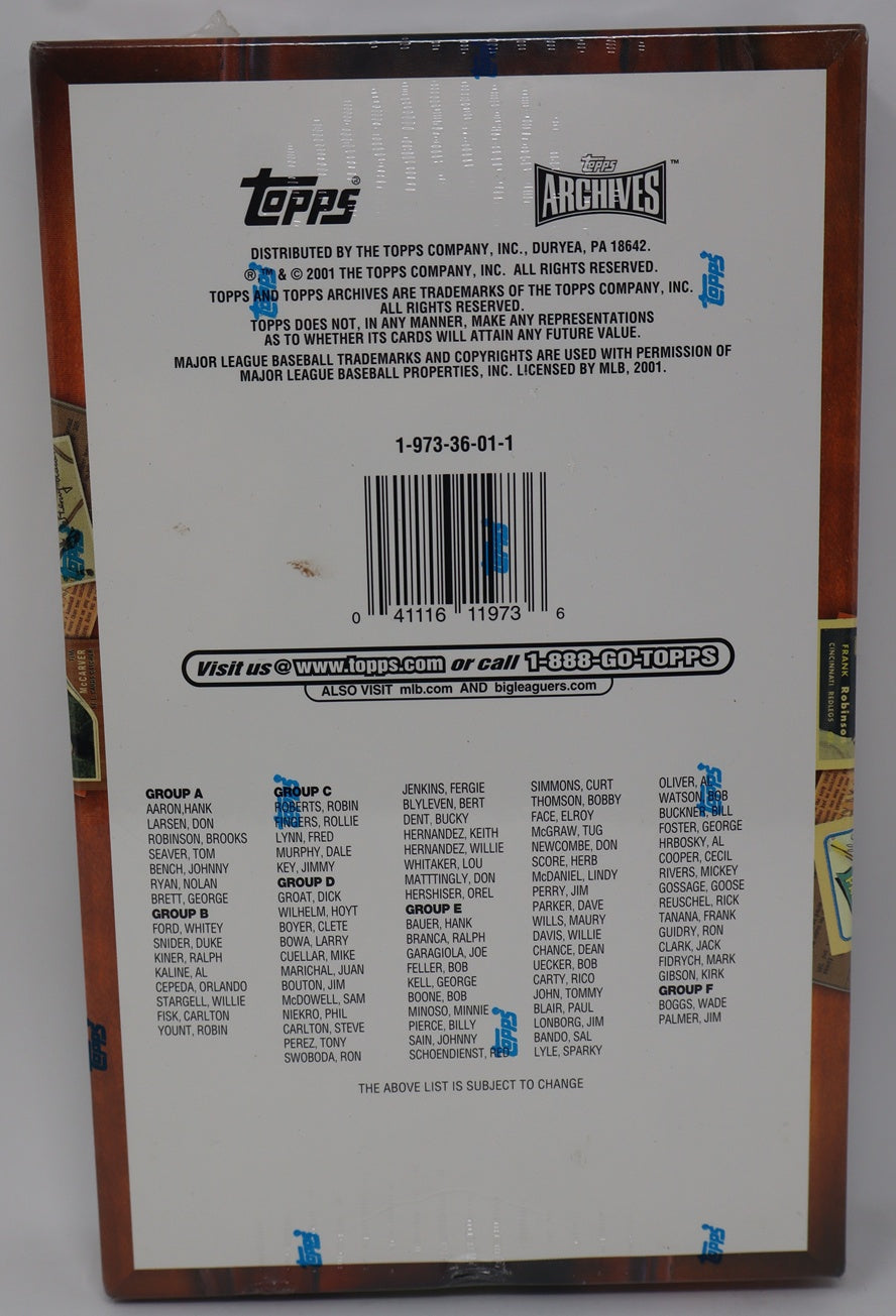 2001 Topps Archives Baseball Series 1 Box (Hobby) (20/8)
