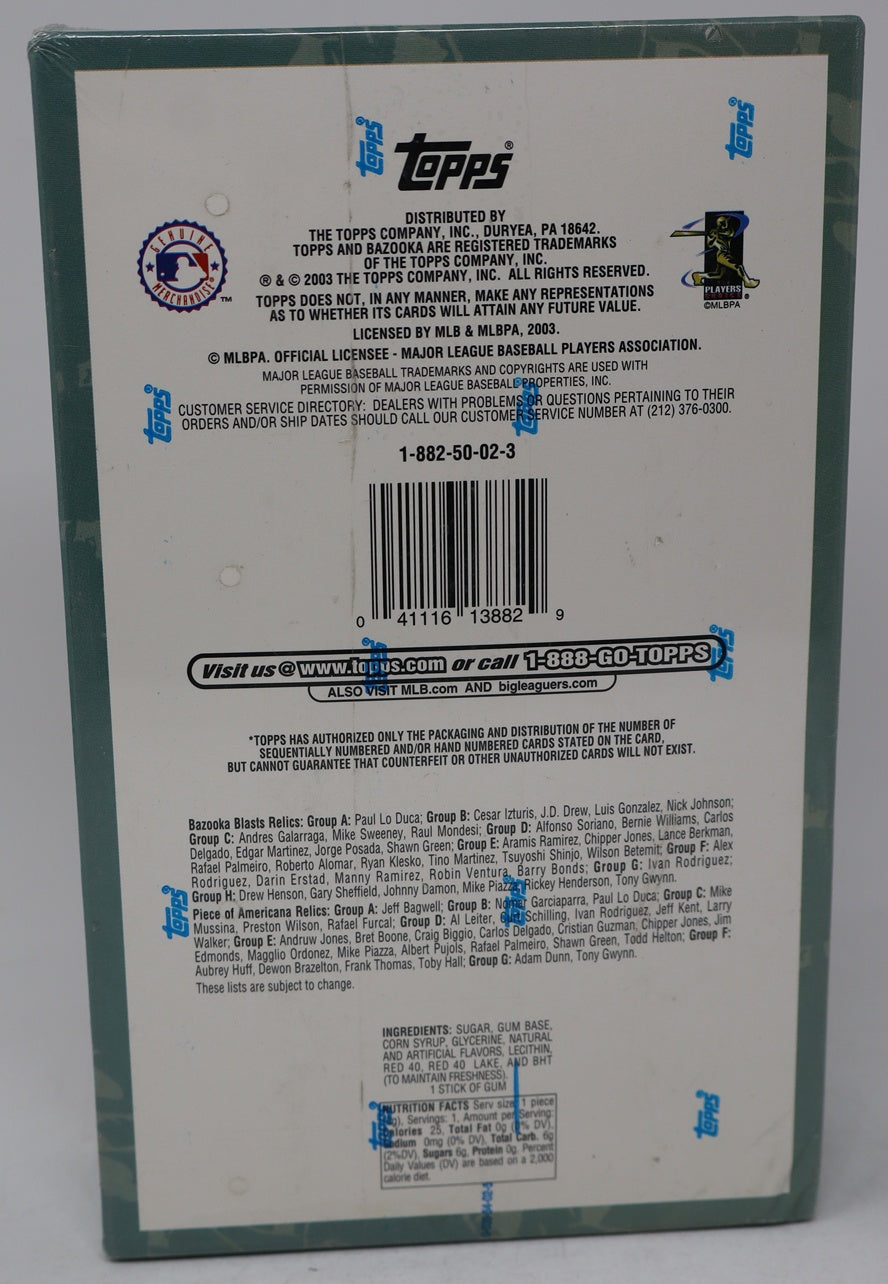 2003 Topps Bazooka Baseball Box (Hobby) (24/8)
