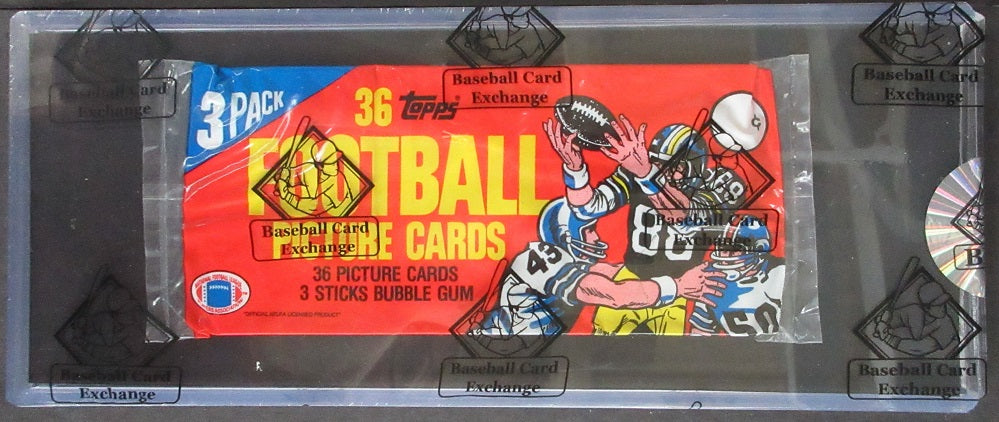 1982 Topps Football Unopened Grocery Rack Pack (Payton In Action Back) (BBCE)