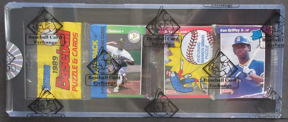 1989 Donruss Baseball Unopened Rack Pack (Griffey Jr. RC Top) (BBCE)