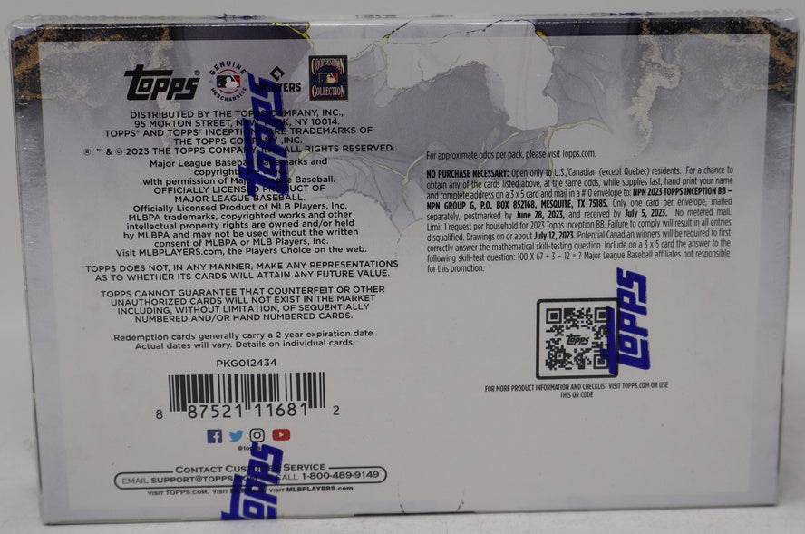 2023 Topps Inception Baseball Box (Hobby) (7 Cards)