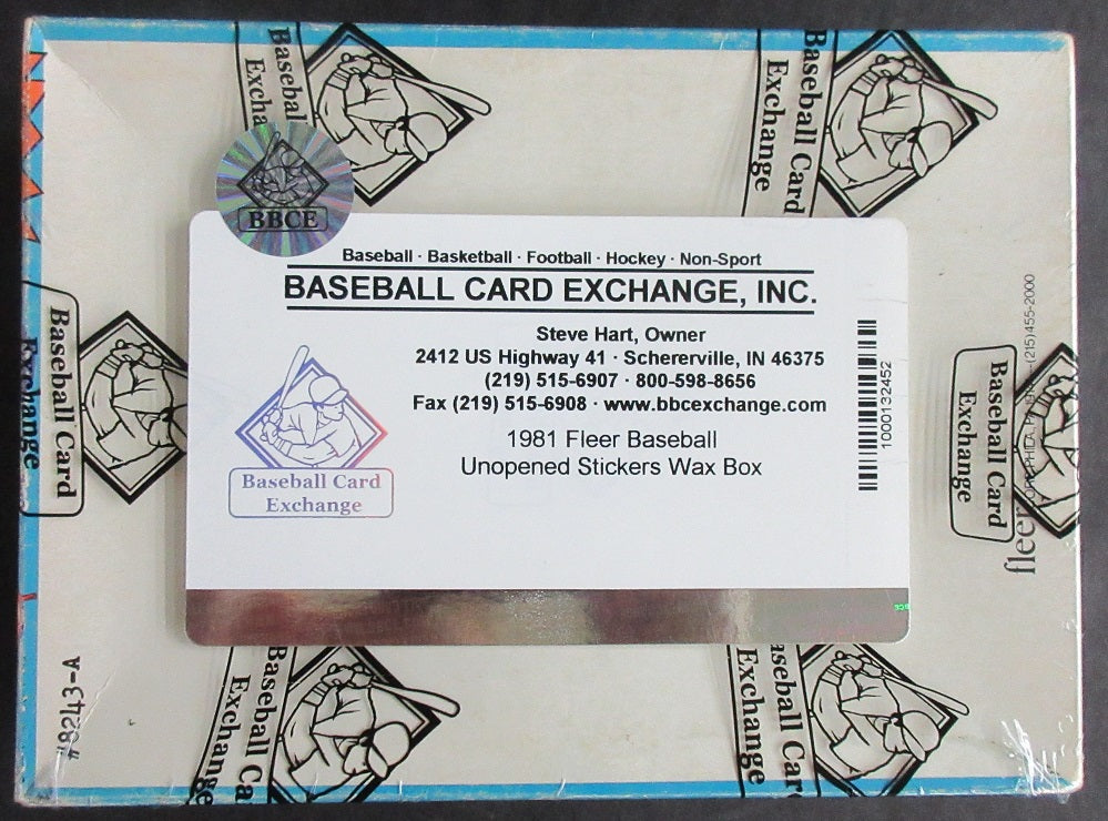 1981 Fleer Baseball Unopened Stickers Wax Box (BBCE)