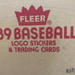 1989 Fleer Baseball Unopened Wax Box (FASC) (Code 8337)