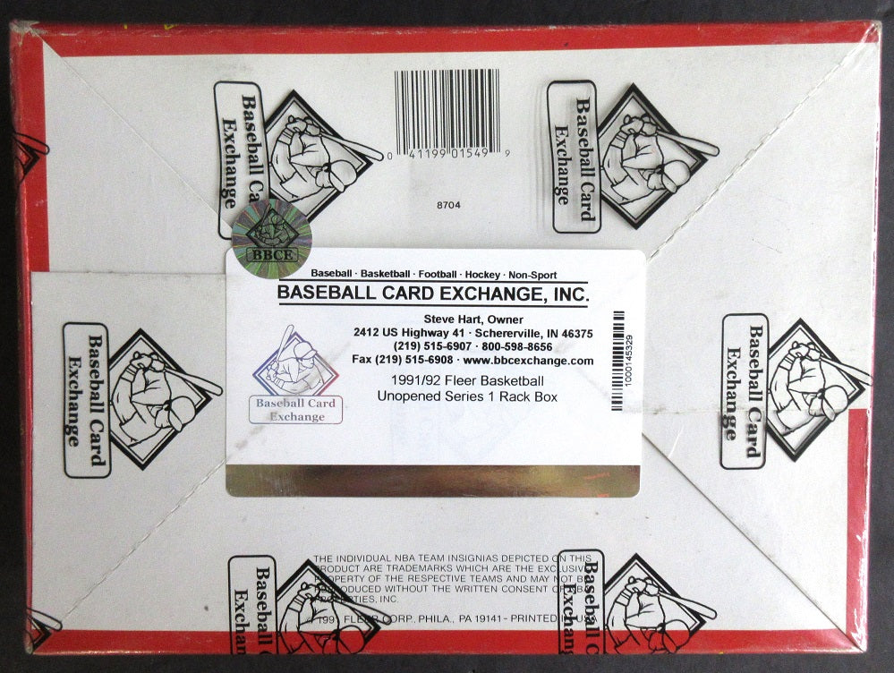 1991/92 Fleer Basketball Series 1 Rack Box (24/42) (BBCE)