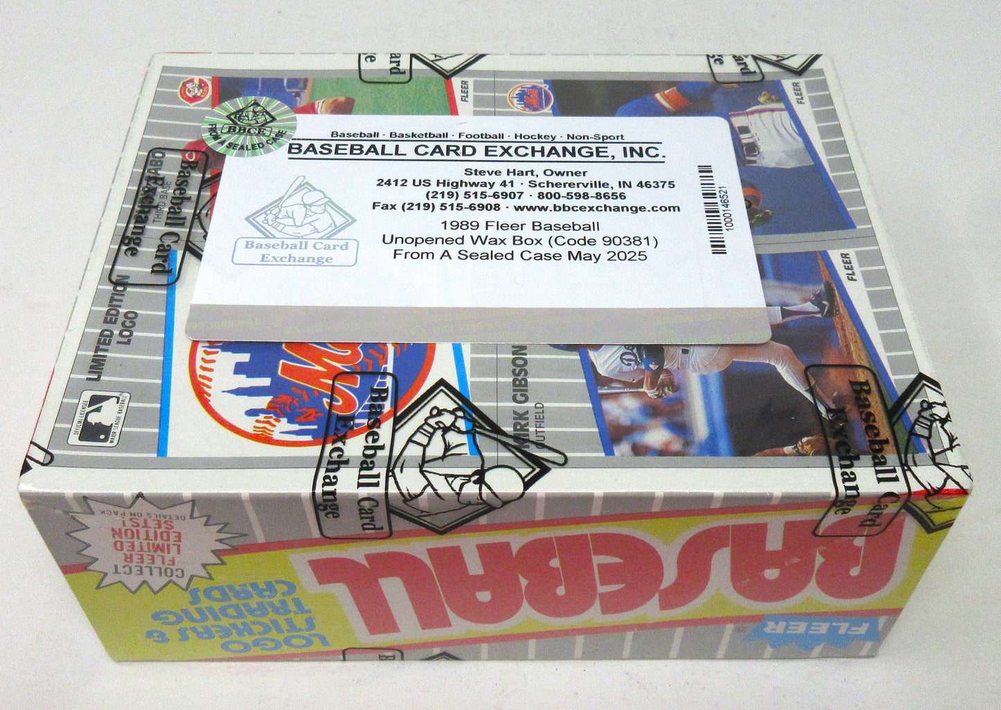 1989 Fleer Baseball Unopened Wax Box (FASC) (Code 90381)