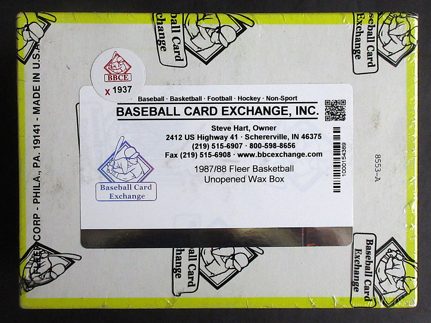 1987 1987/88 Fleer Basketball Unopened Wax Box (BBCE) (X1937)