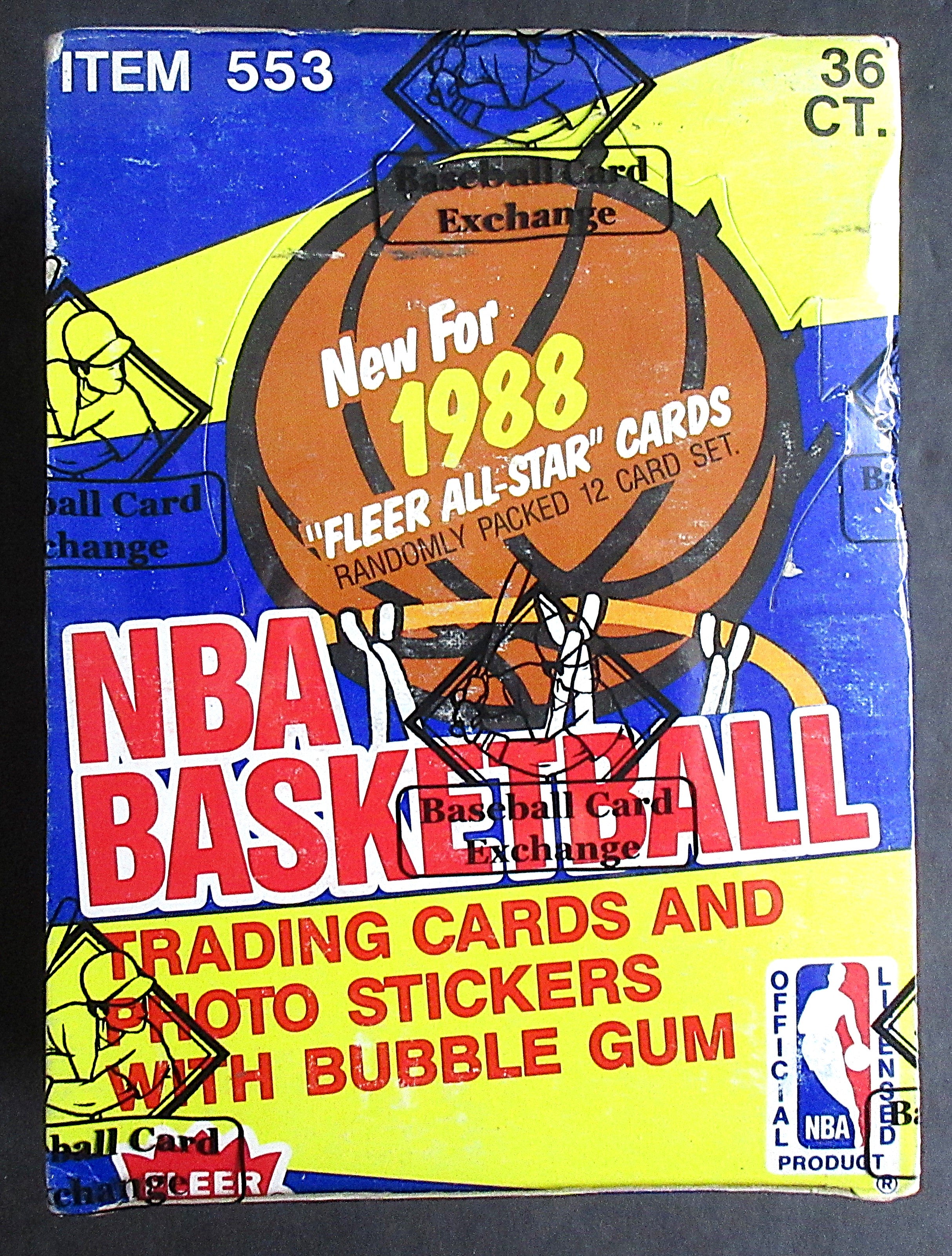 1988 1988/89 Fleer Basketball Unopened Wax Box (BBCE) (A17236)
