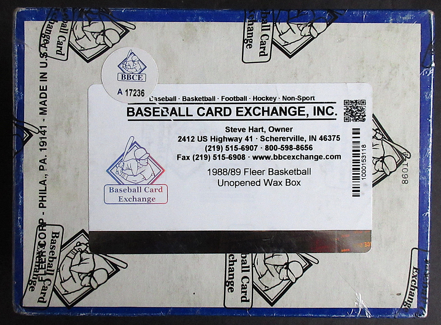 1988 1988/89 Fleer Basketball Unopened Wax Box (BBCE) (A17236)