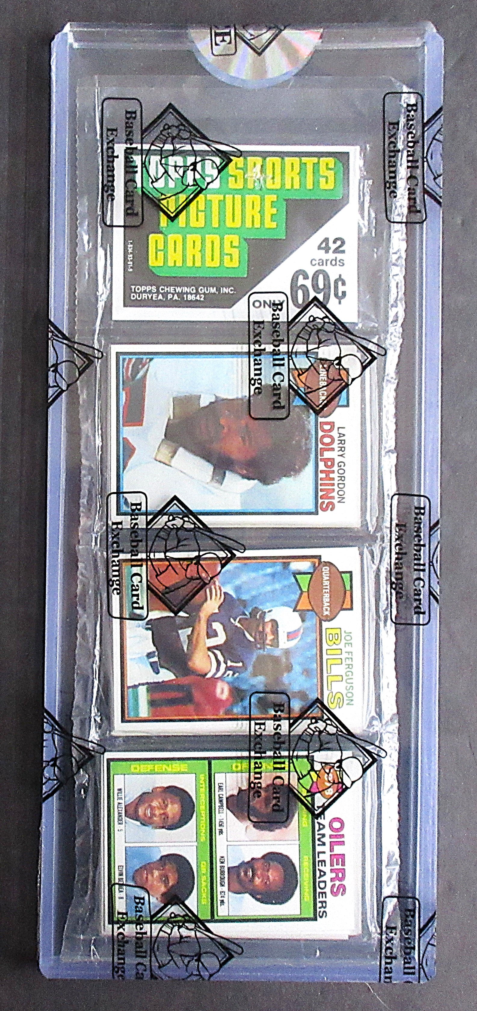 1979 Topps Football Unopened Rack Pack (BBCE) (E. Campbell TL Top) (26398)