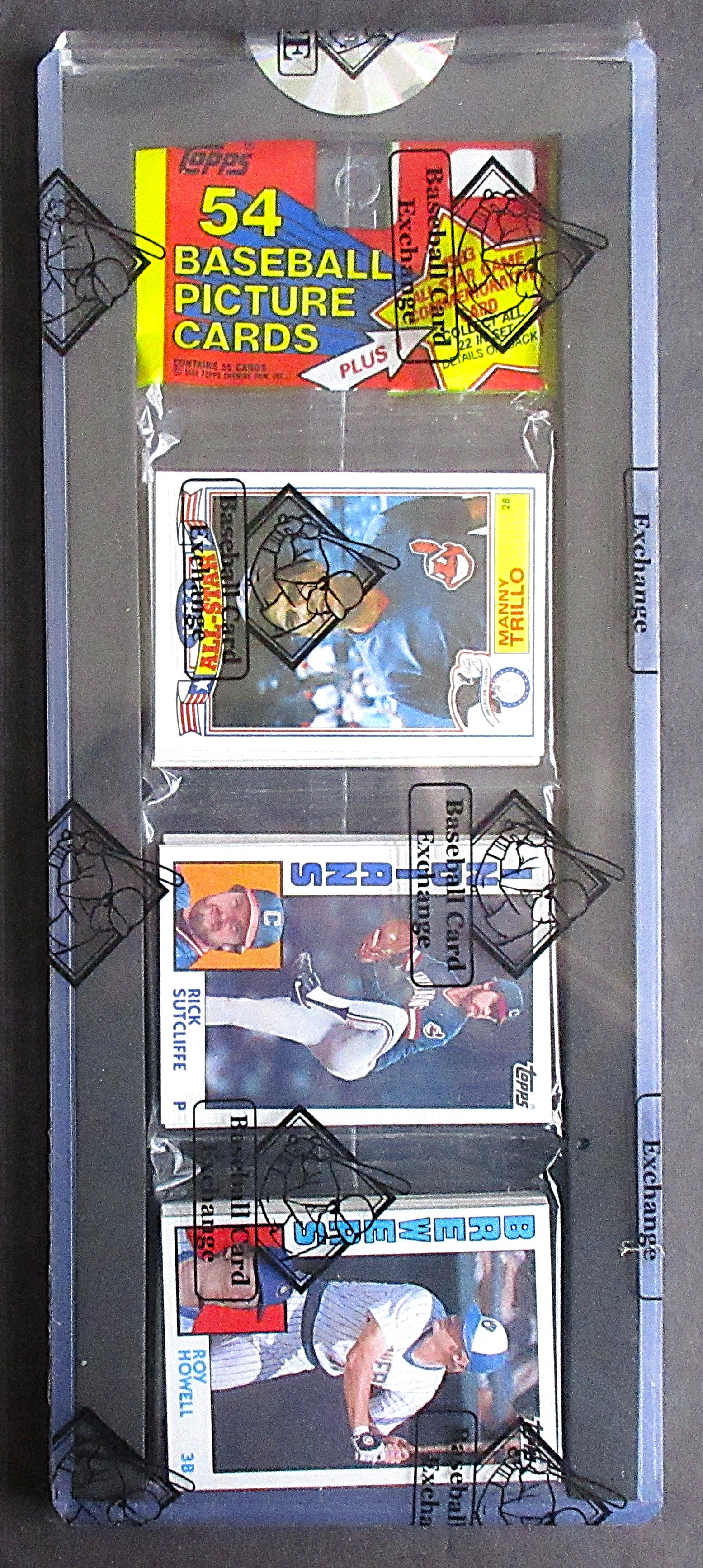 1984 Topps Baseball Unopened Rack Pack (Don Mattingly RC Back) (BBCE) (26401)