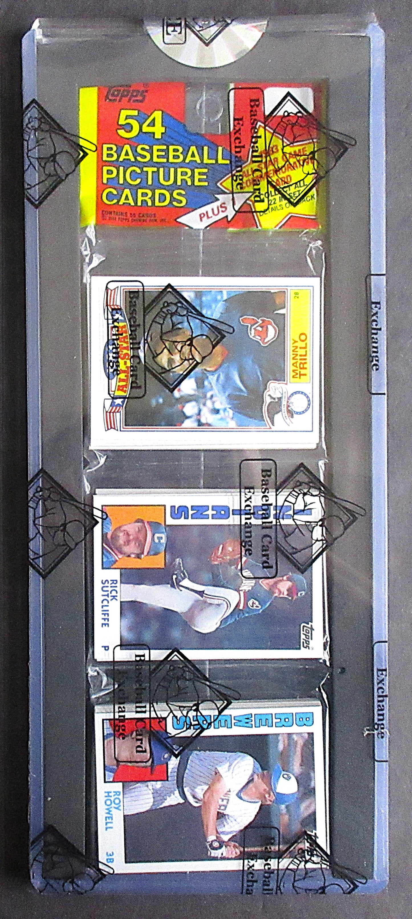 1984 Topps Baseball Unopened Rack Pack (Don Mattingly RC Back) (BBCE) (26401)
