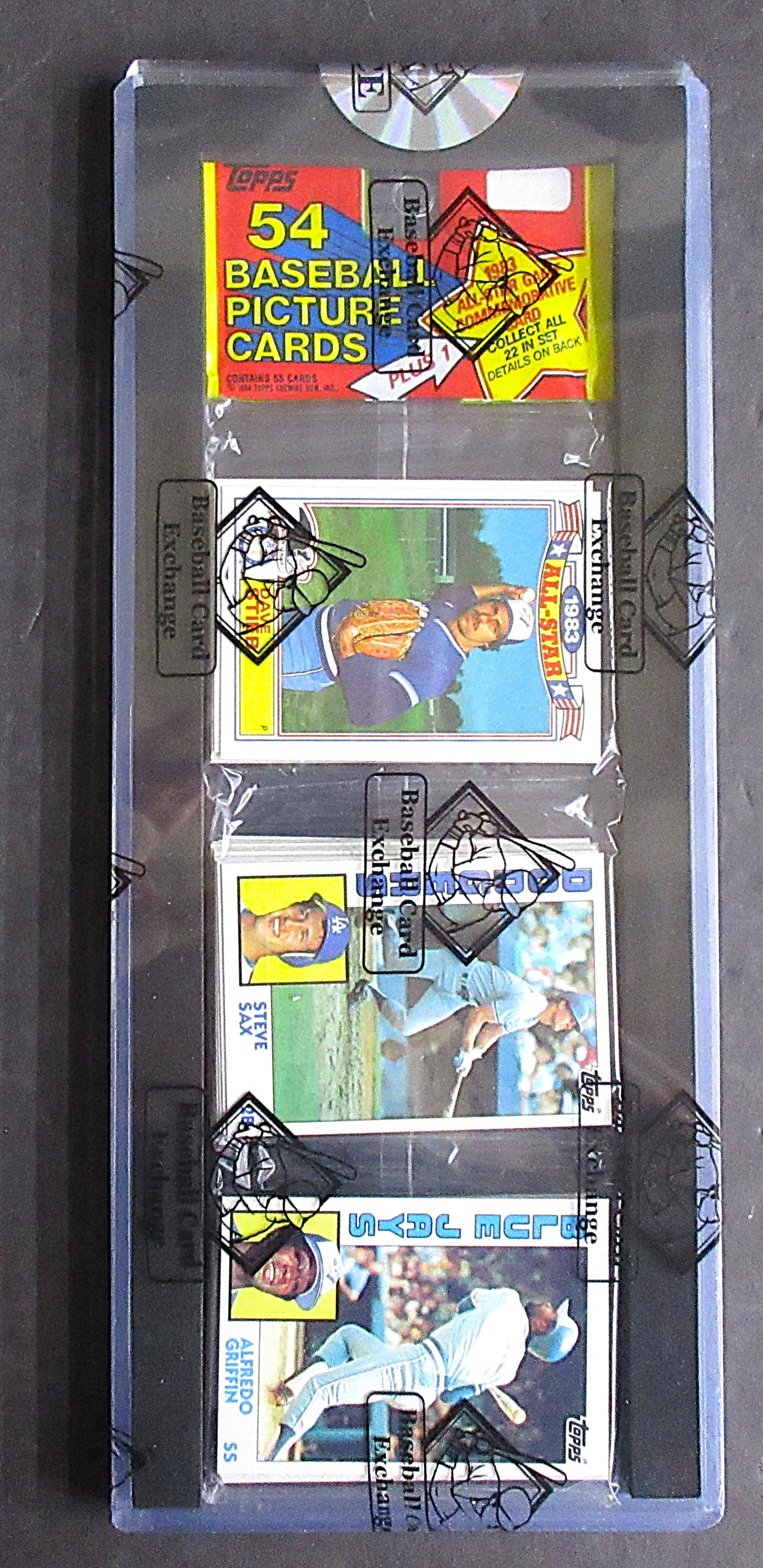 1984 Topps Baseball Unopened Rack Pack (Don Mattingly RC Back) (BBCE) (26402)