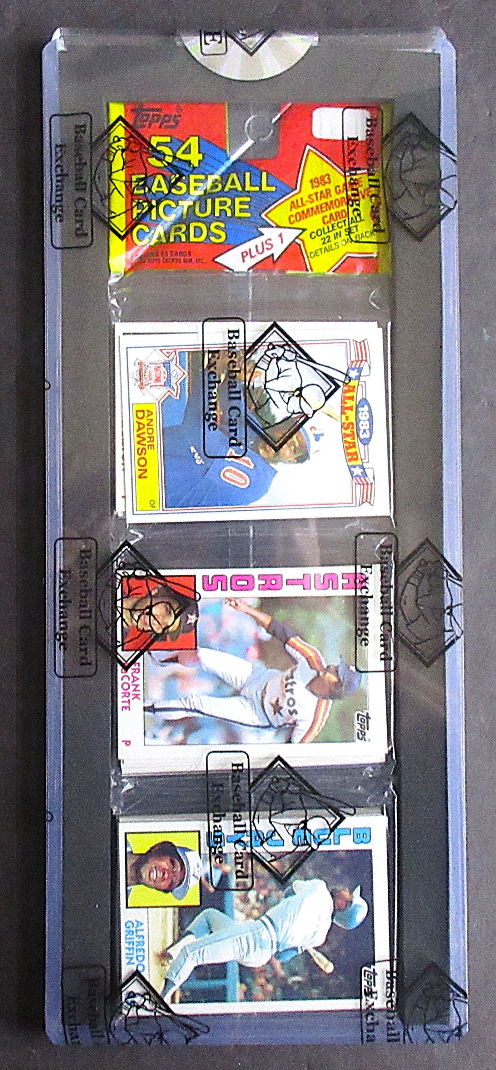 1984 Topps Baseball Unopened Rack Pack (Don Mattingly RC Back) (BBCE) (26403)