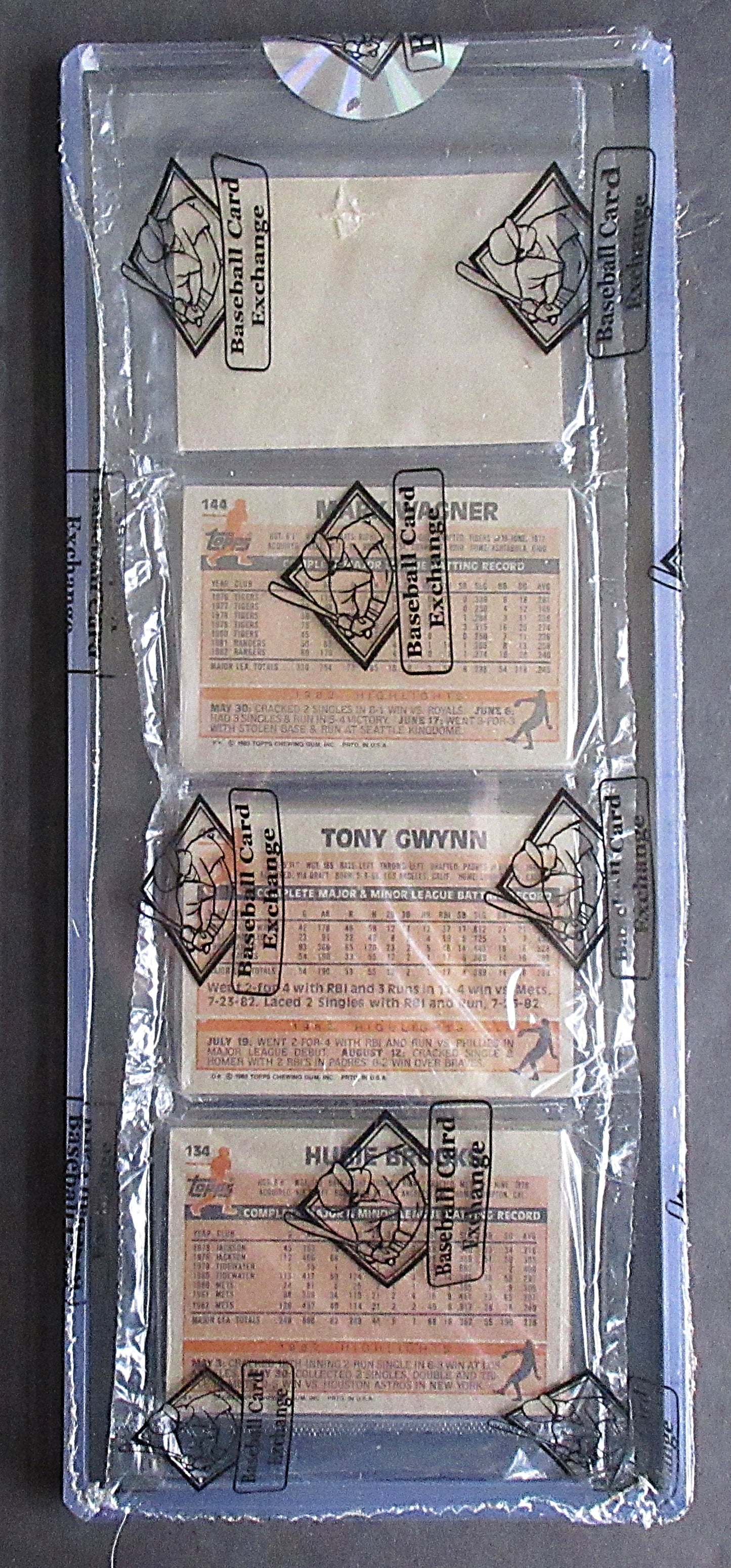 1983 Topps Baseball Unopened Rack Pack (Tony Gwynn Back) (BBCE) (26404)