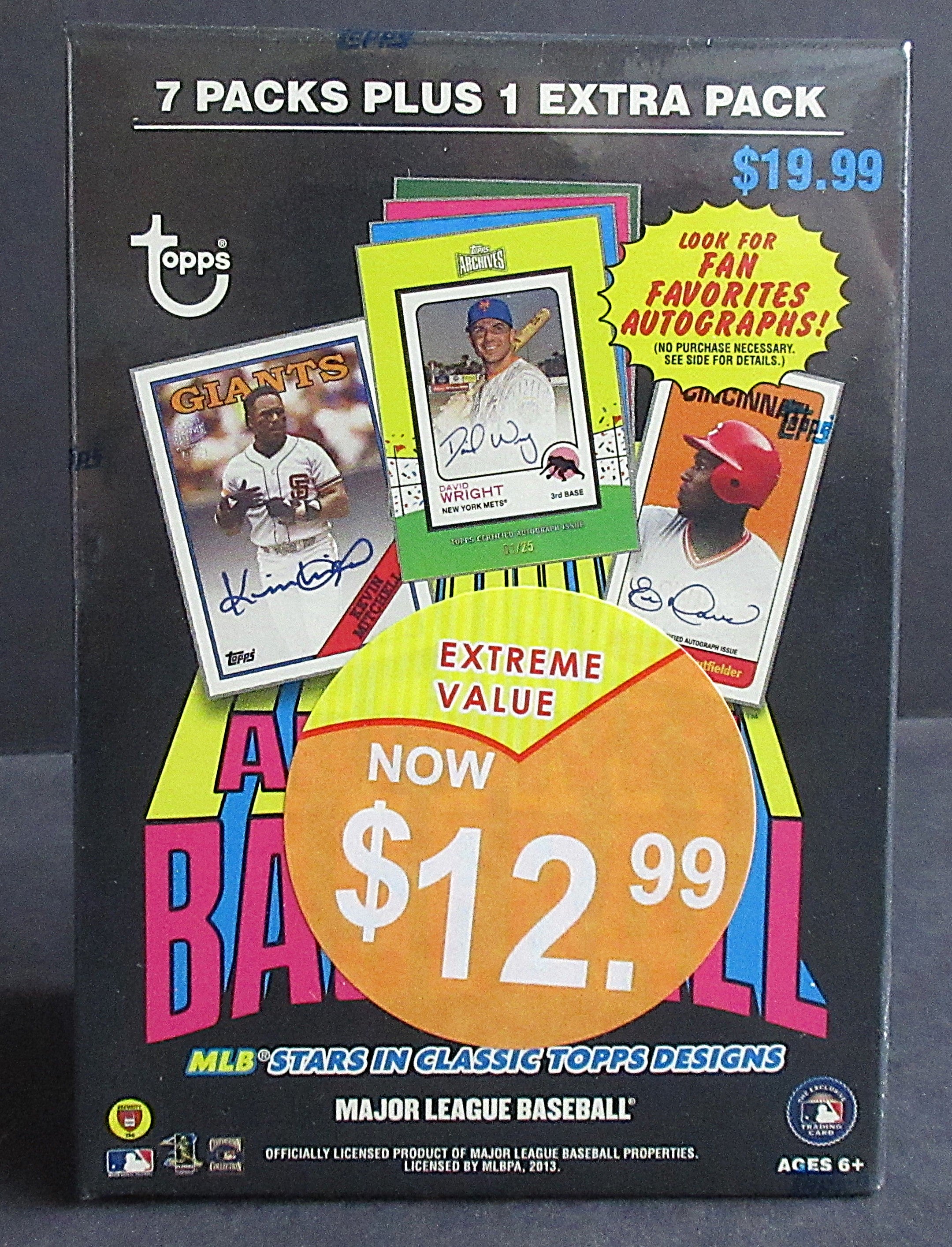 2013 Topps Archives Baseball Unopened Blaster Box (8/8)