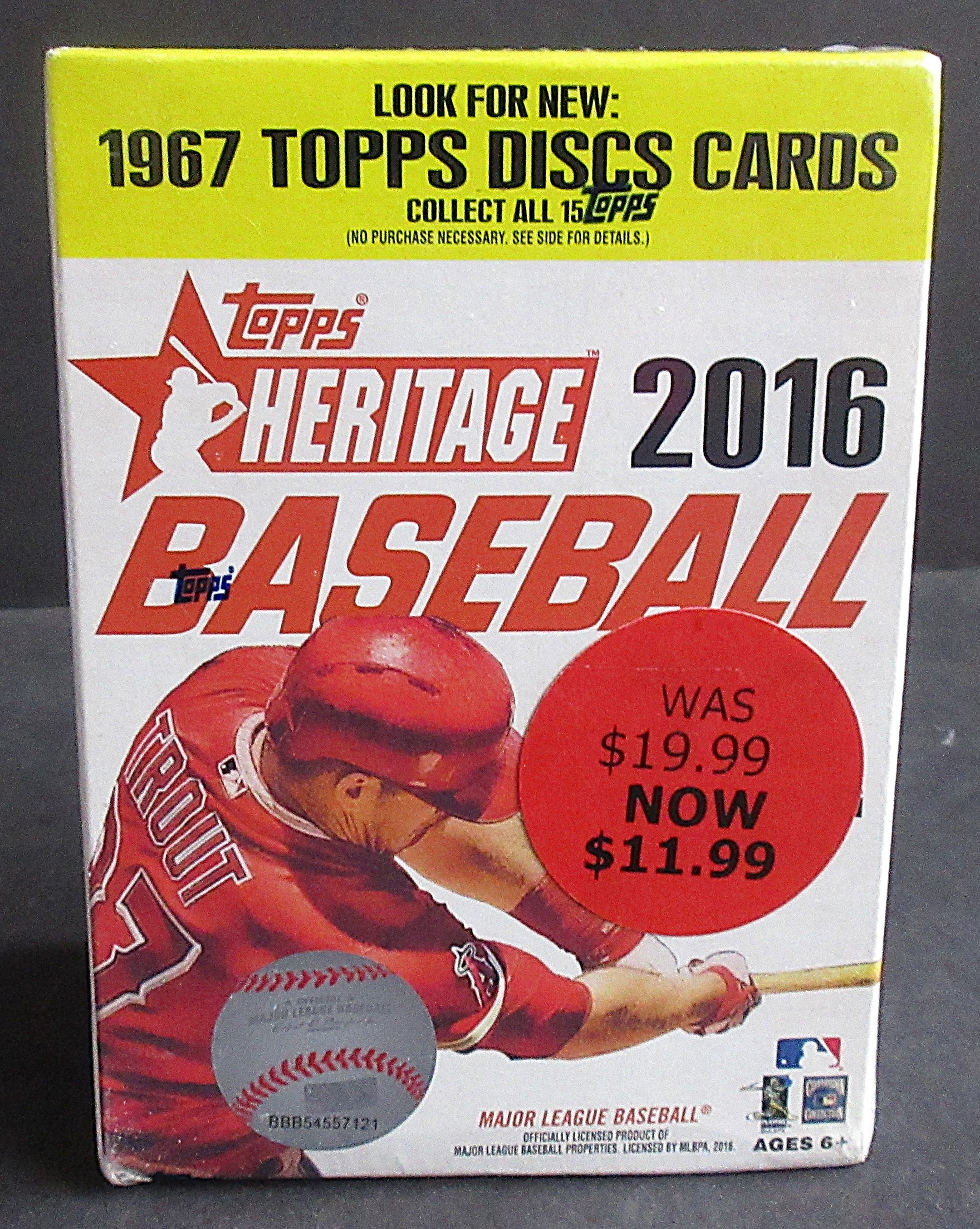 2016 Topps Heritage Baseball Unopened Blaster Box (8/9)