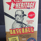 2010 Topps Heritage Baseball Unopened Blaster Box (8/8)