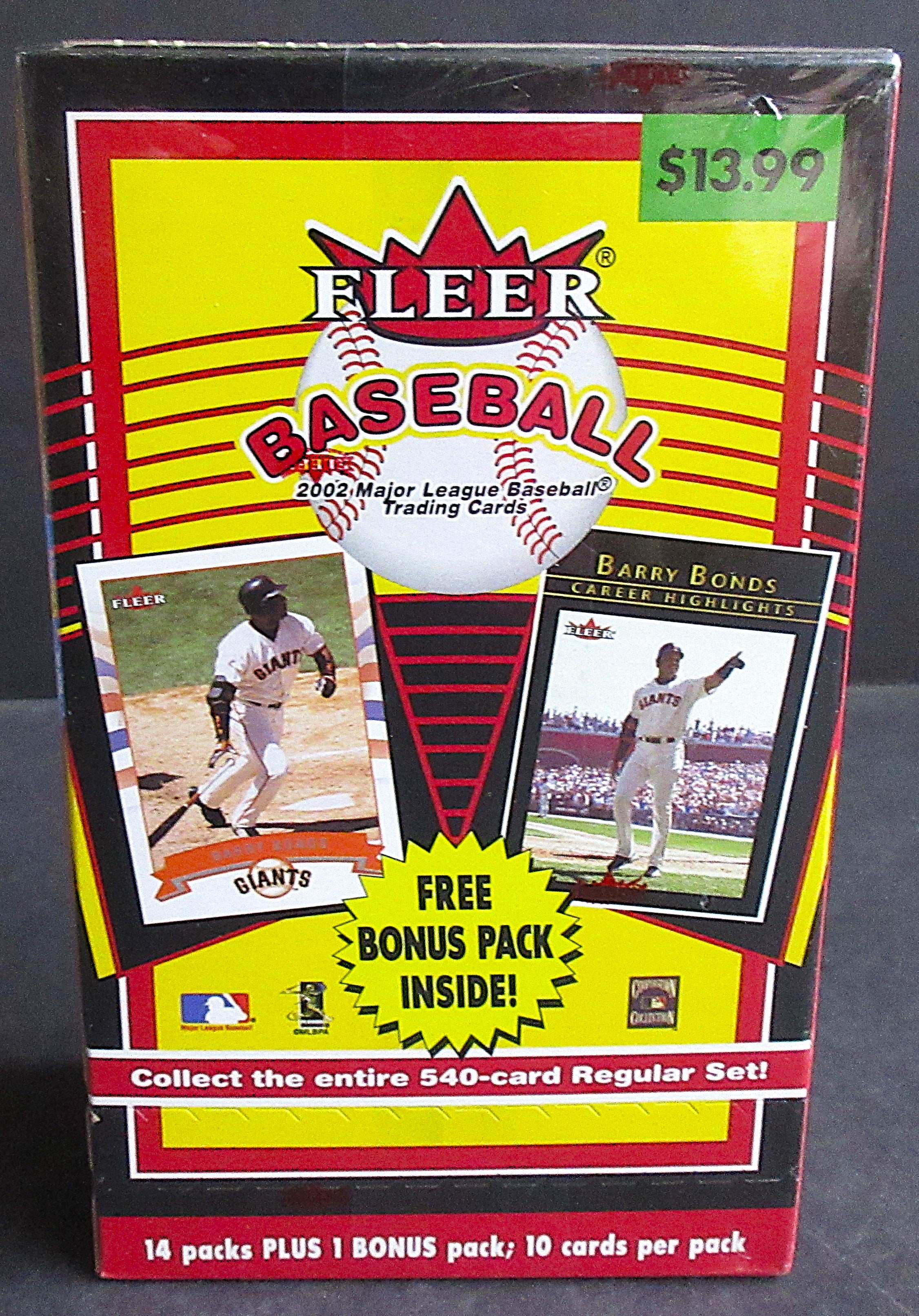 2002 Fleer Baseball Unopened Blaster Box (15/10)