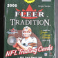 2000 Fleer Tradition Football Unopened Blaster Box (23/10)