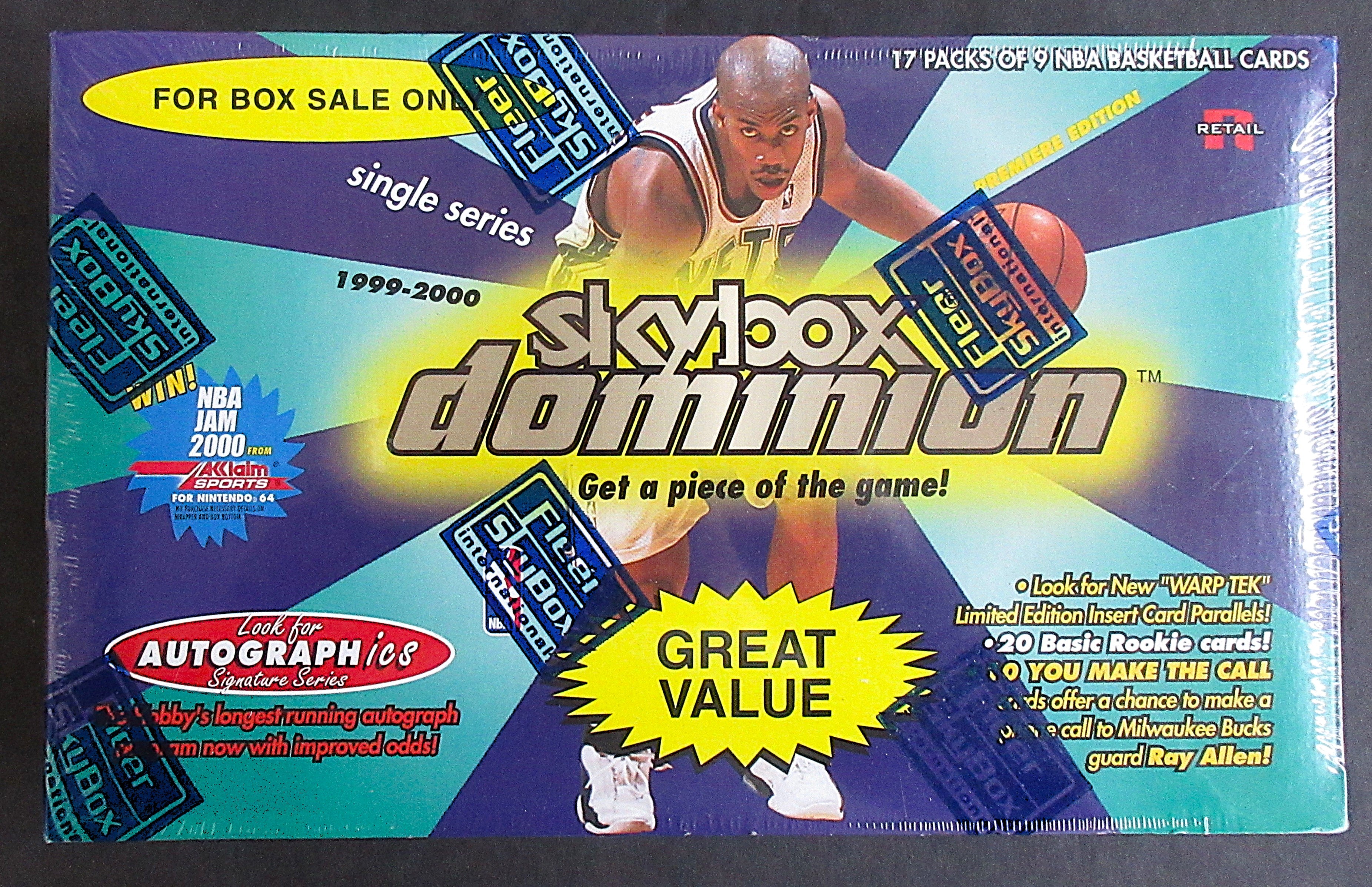 1999/00 Skybox Dominion Basketball Blaster Box (Retail) (17/9)