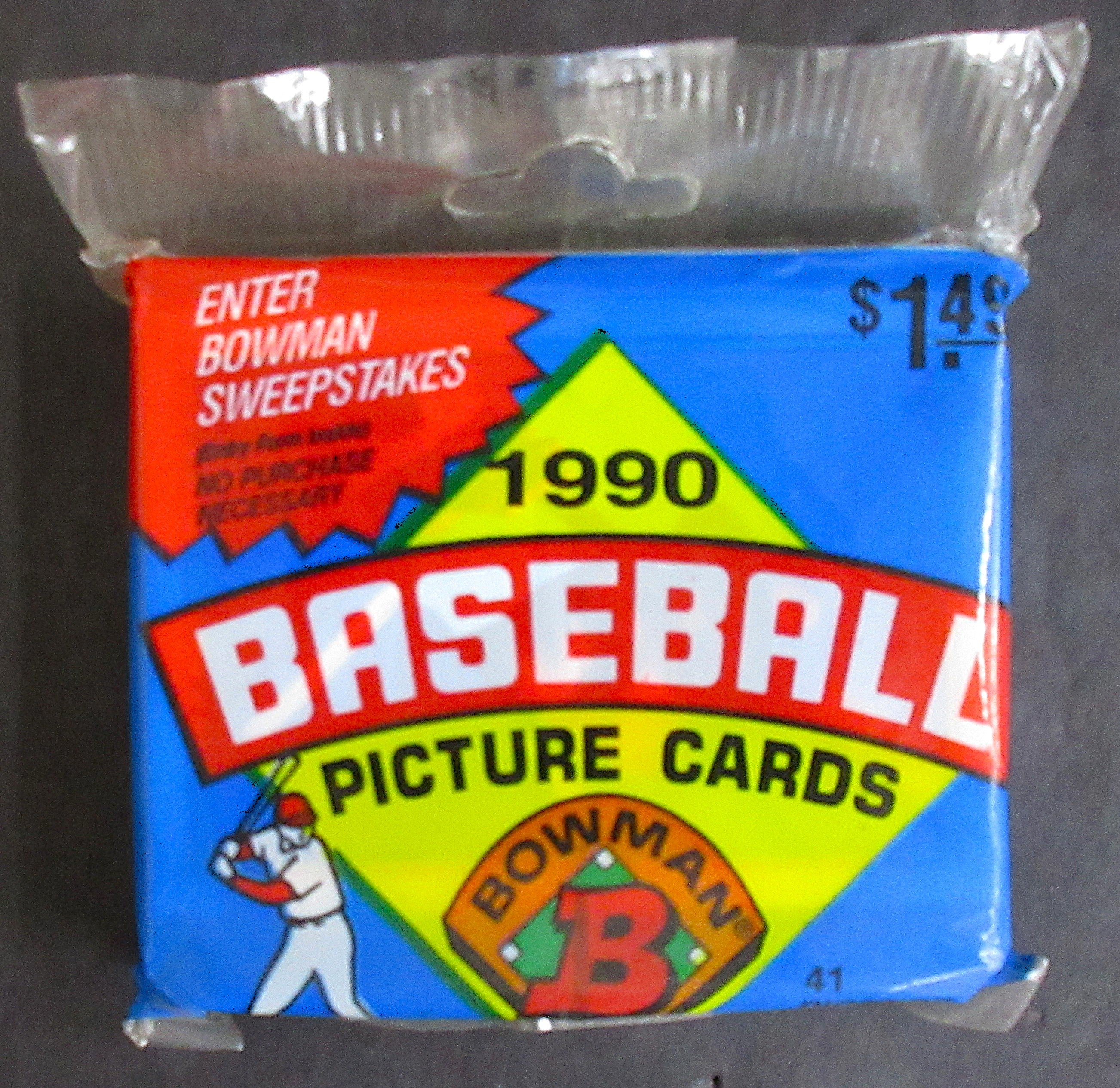 1990 Bowman Baseball Unopened Jumbo Pack (41)