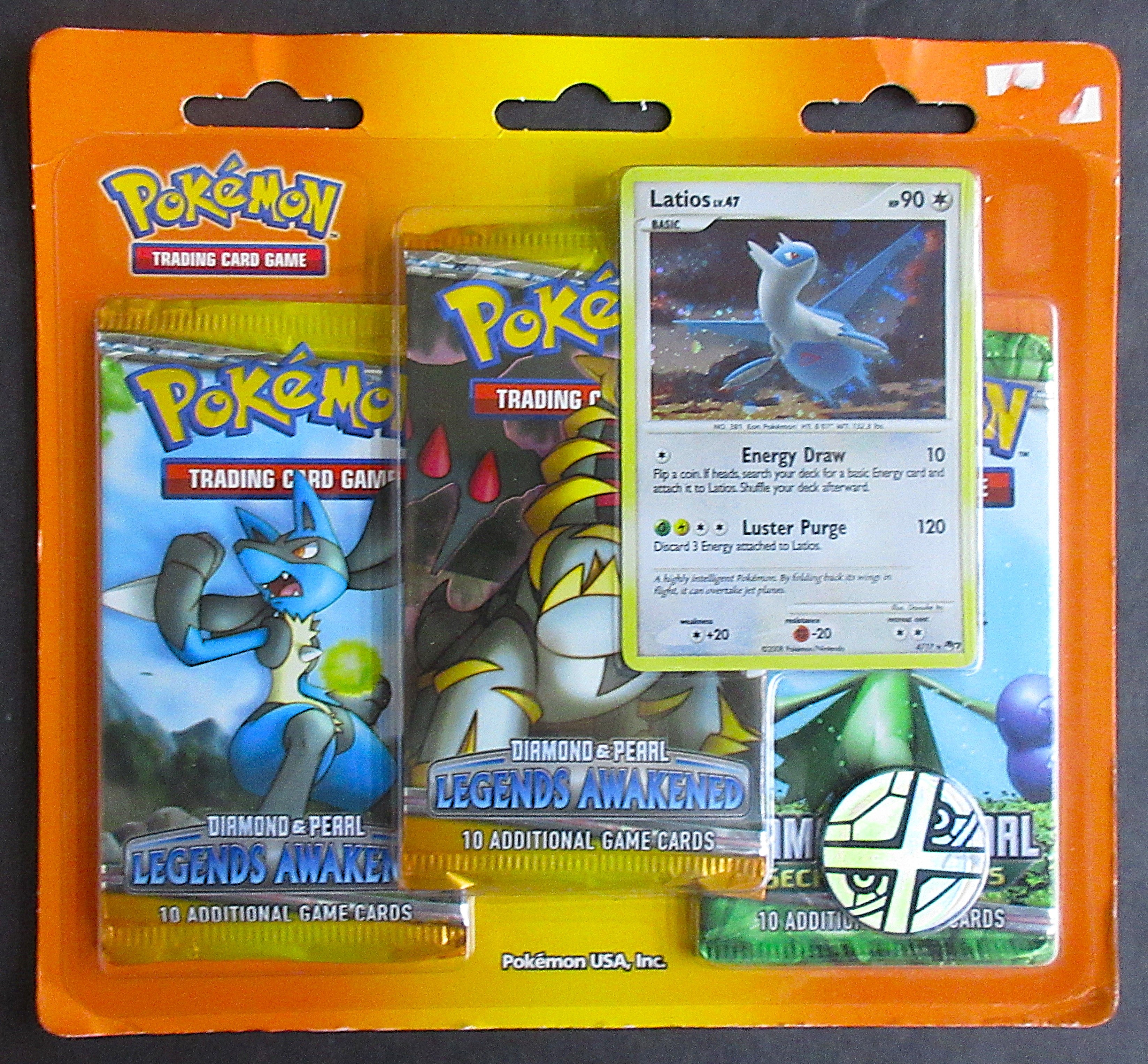 2007 Pokemon Legends Awakened Diamond & Pearl Blister Pack (3)