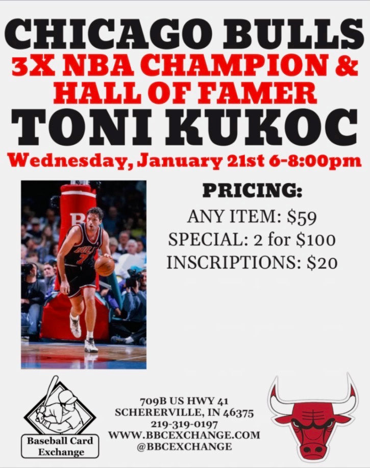 Toni Kukoc---2 for $100 Autograph Ticket
