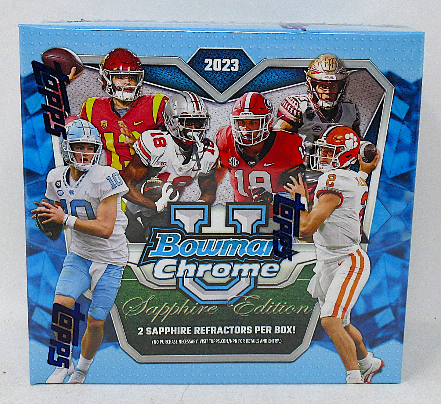 2023 Bowman Chrome University Football Sapphire Edition Box (Hobby) (8/4)