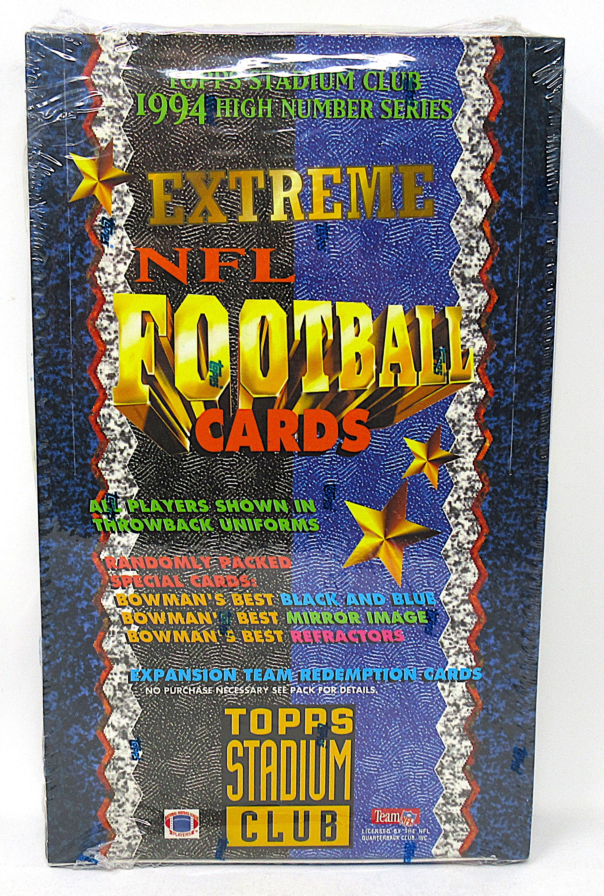 1994 Topps Stadium Club Football High Number Series Box (24/10)