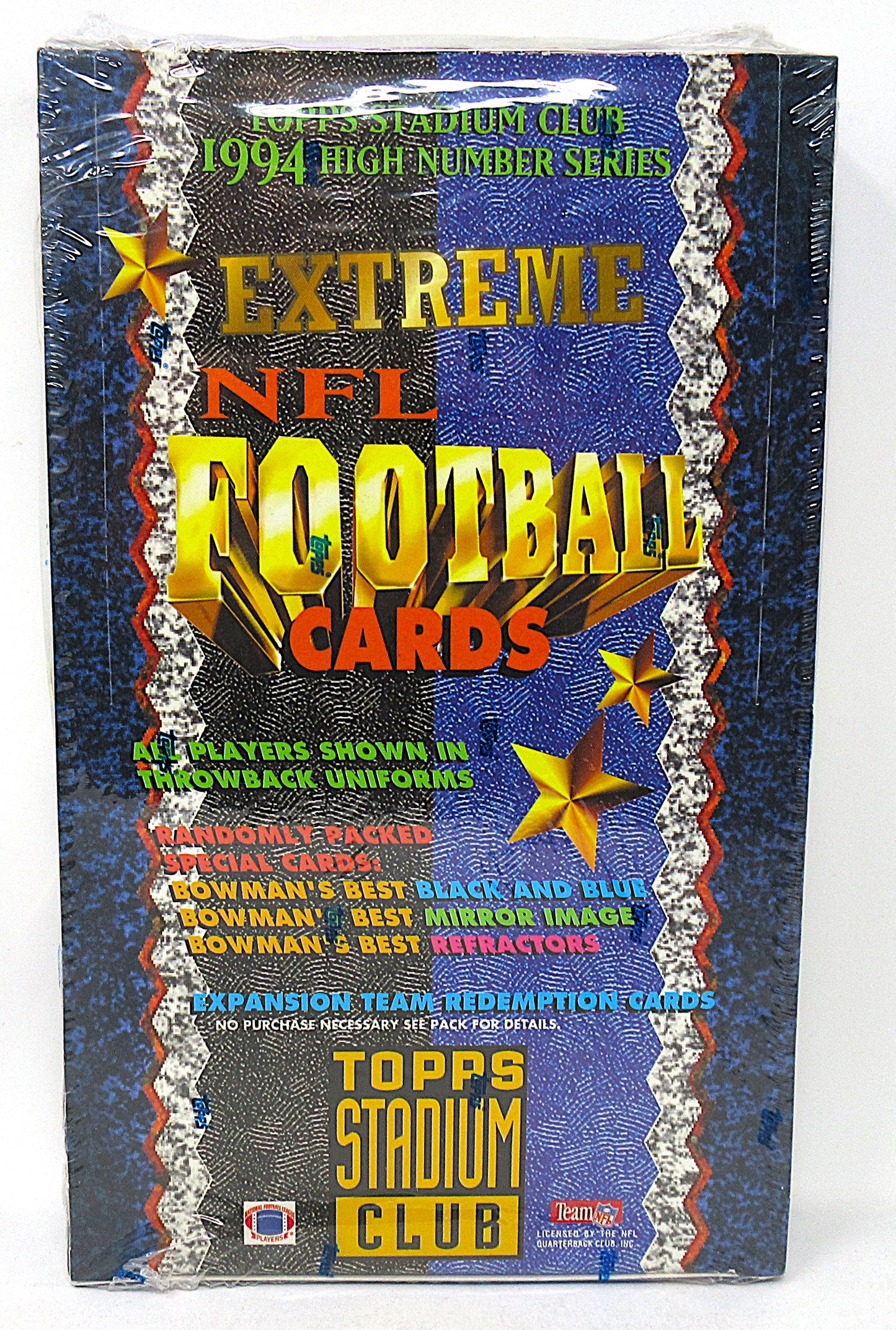1994 Topps Stadium Club Football High Number Series Box (24/10)