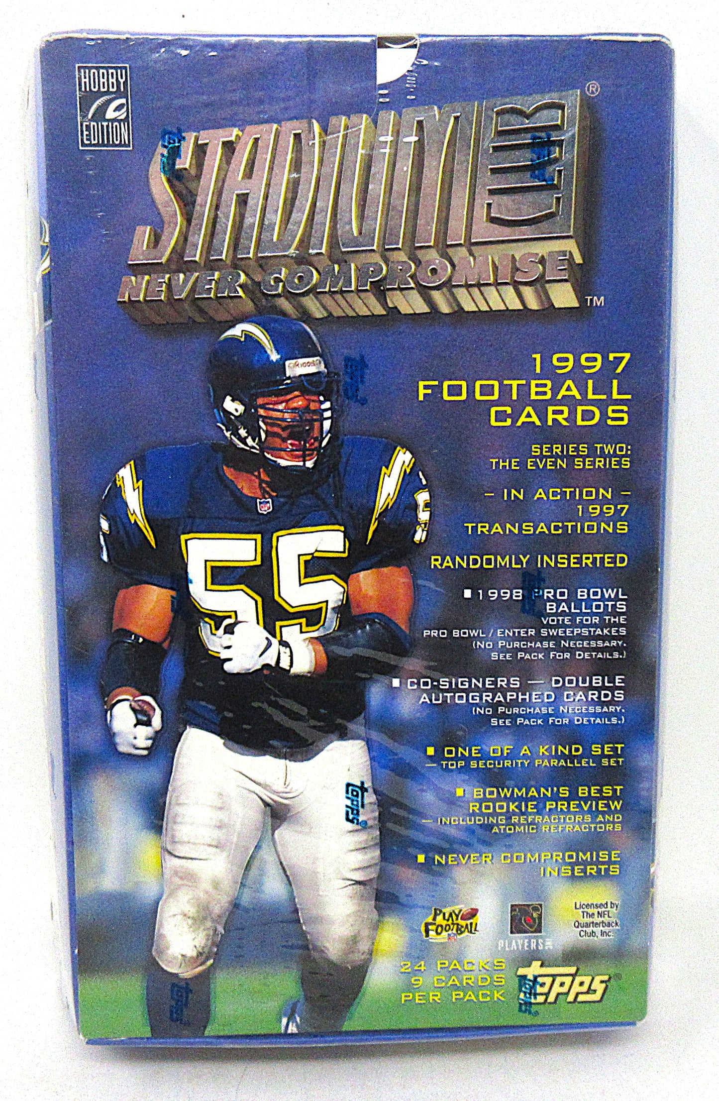 1997 Topps Stadium Club Football Series 2 Box (Even) (Hobby) (24/9)