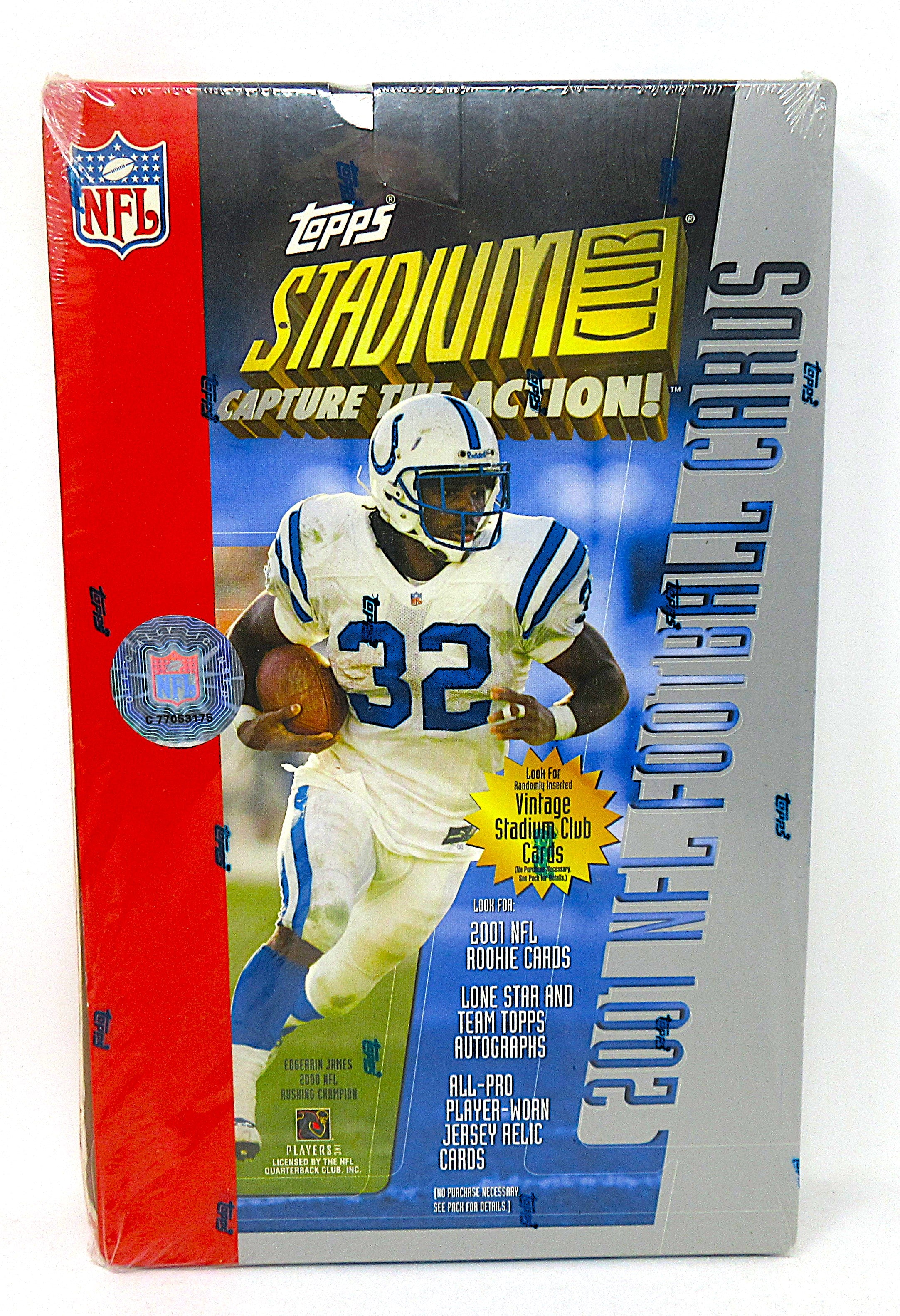 2001 Topps Stadium Club Football Box (Retail) (24/6)