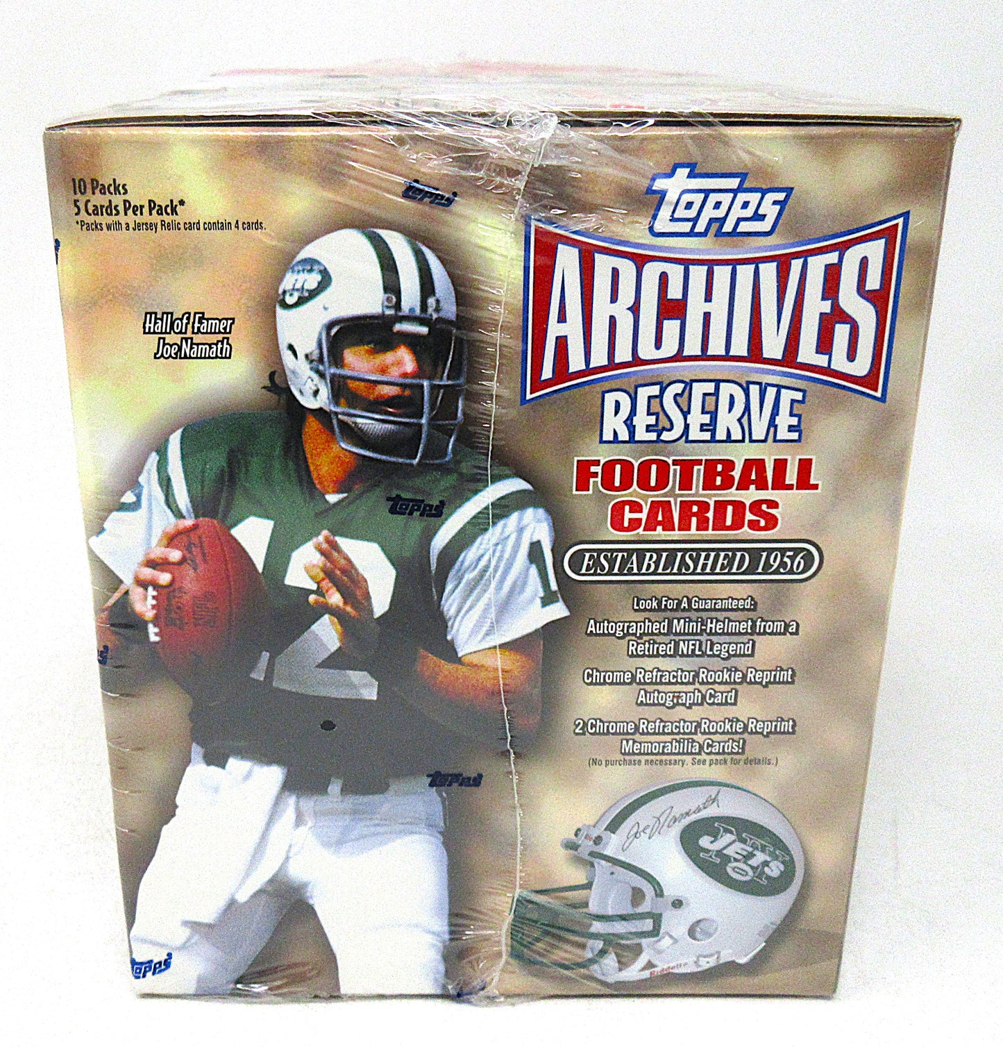 2001 Topps Archives Reserve Football Box (Hobby) (10/5 and Mini Helmet)