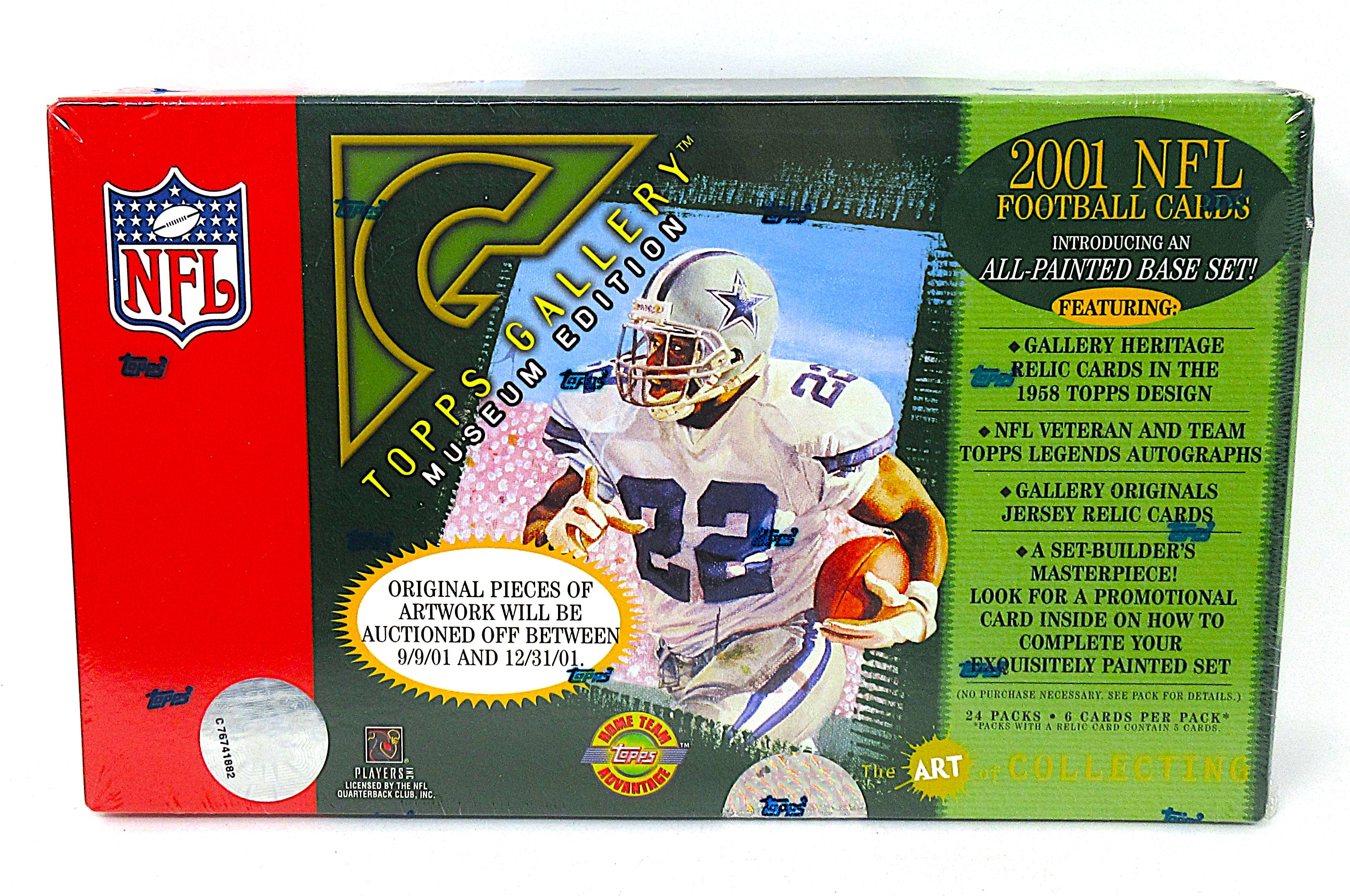 2001 Topps Gallery Football Box (HTA) (24/6)