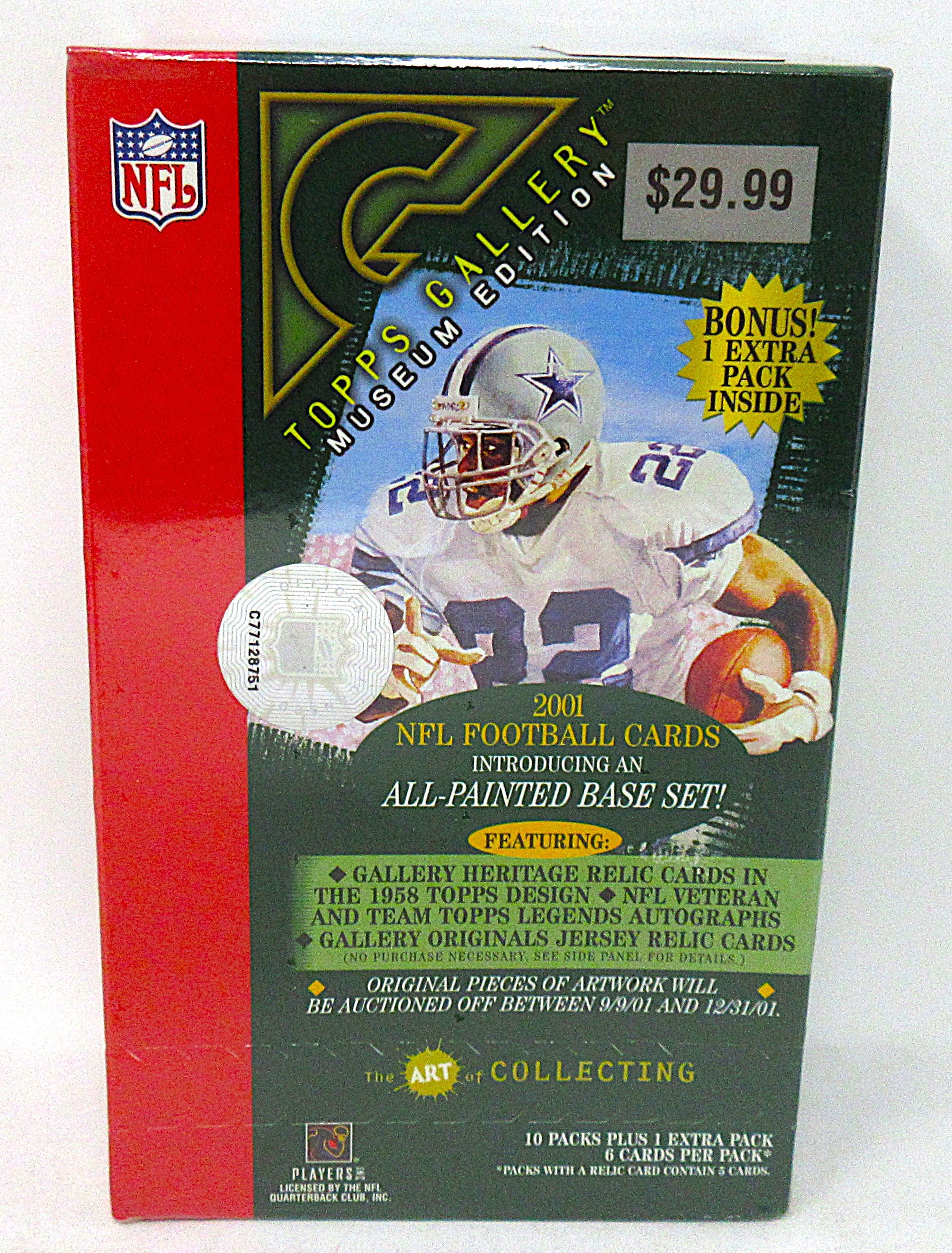 2001 Topps Gallery Football Blaster Box (11/6)