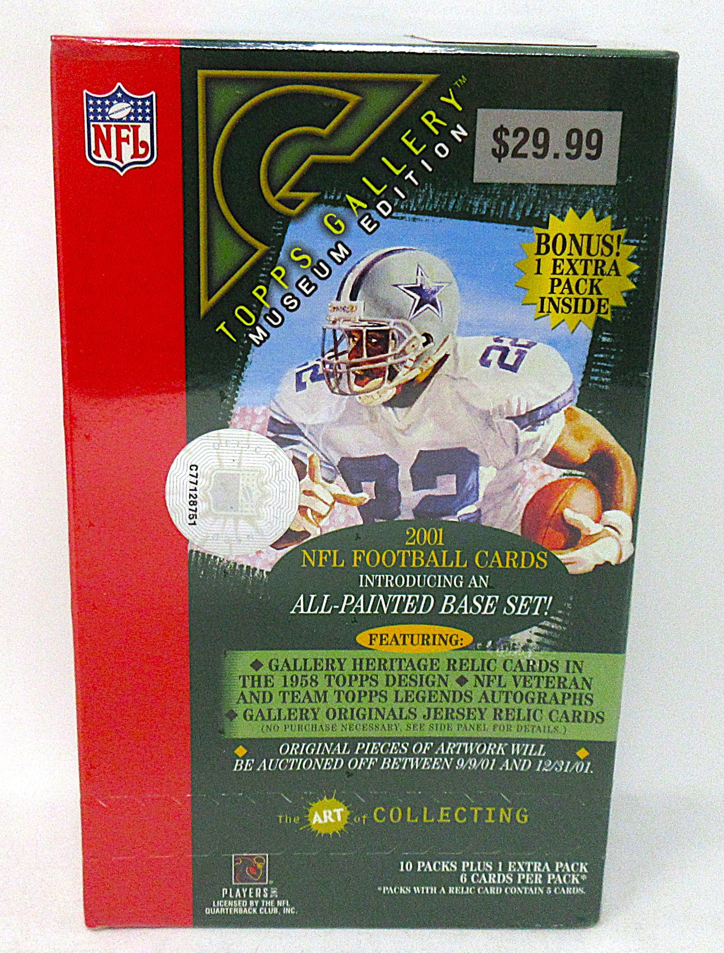 2001 Topps Gallery Football Blaster Box (11/6)