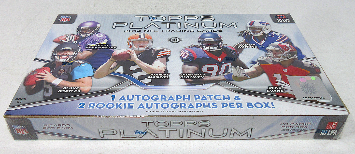 2014 Topps Platinum Football Box (Hobby) (20/5)
