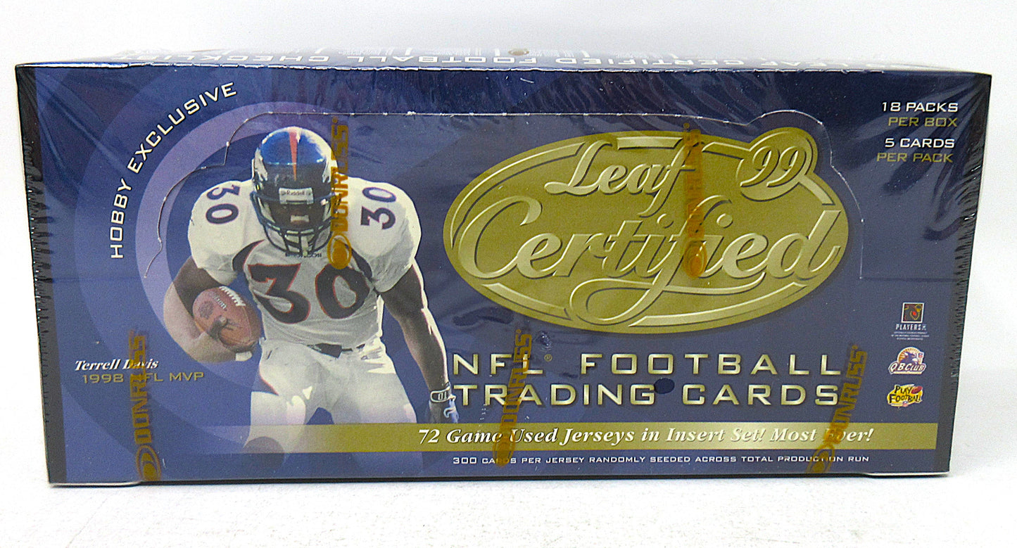 1999 Leaf Certified Football Box (Hobby) (18/5)